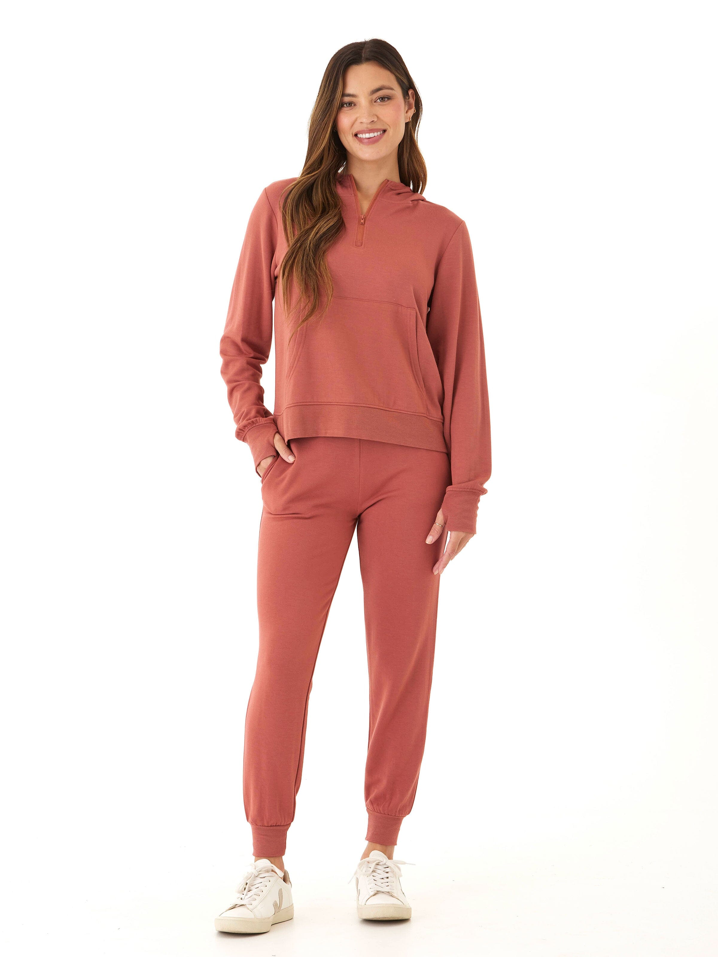 Women’s Feather Fleece Jogger - Relaxed Fit Mid-Rise Ankle Pants