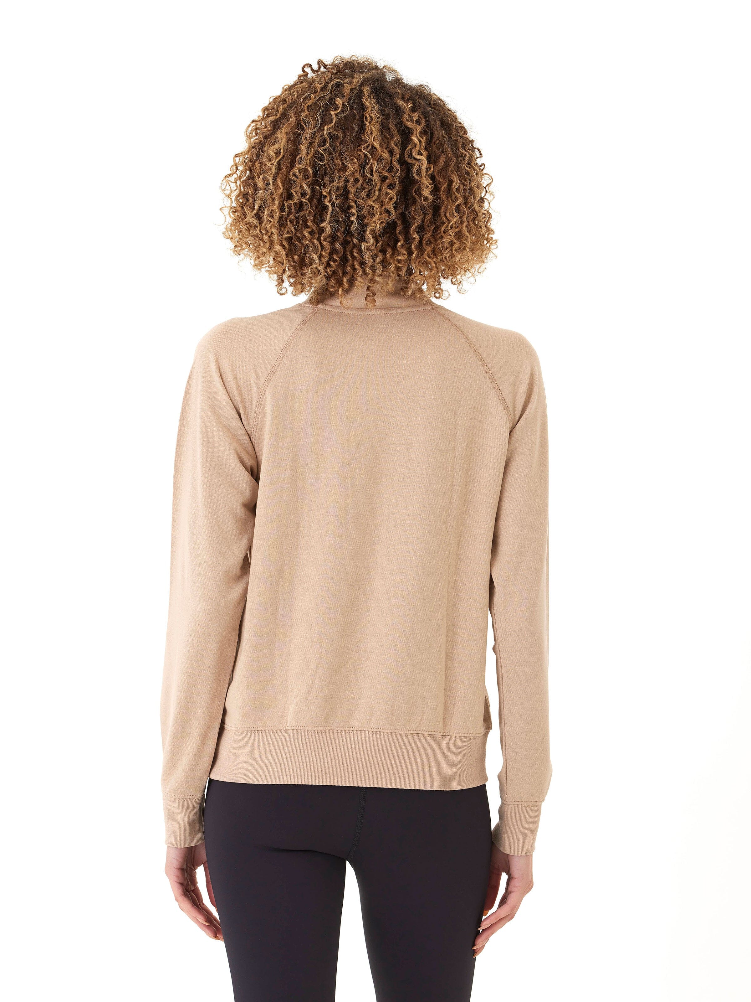 Candace Modal Terry Raglan Pullover - Cozy Lightweight Layer