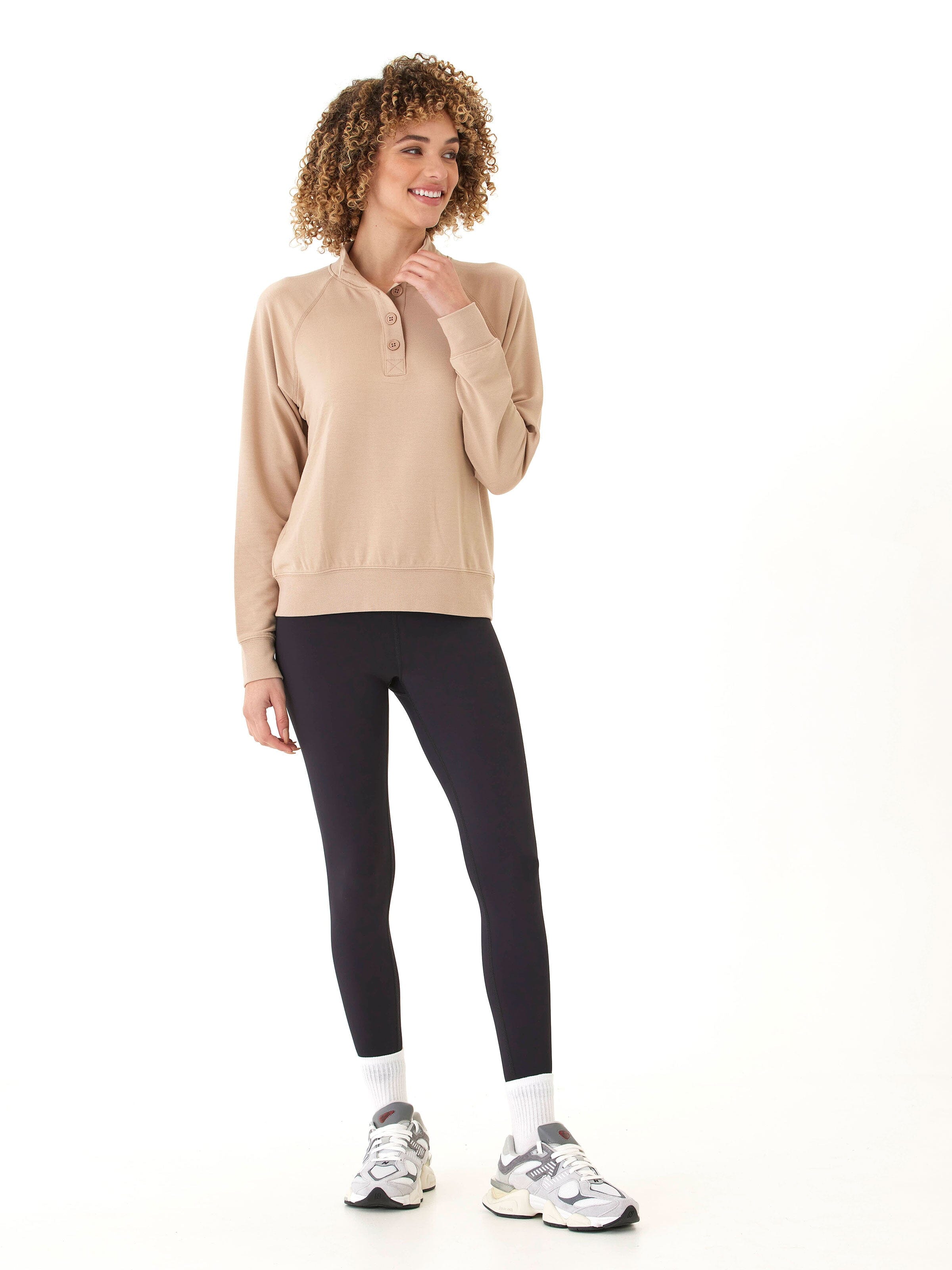 Candace Modal Terry Raglan Pullover - Cozy Lightweight Layer