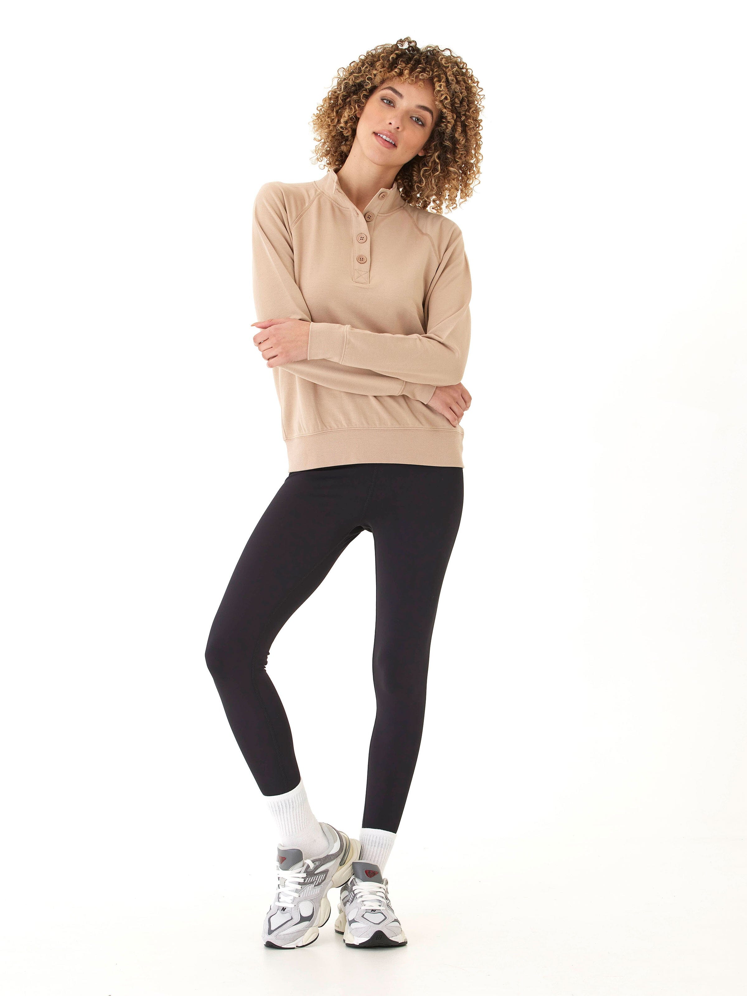 Candace Modal Terry Raglan Pullover - Cozy Lightweight Layer