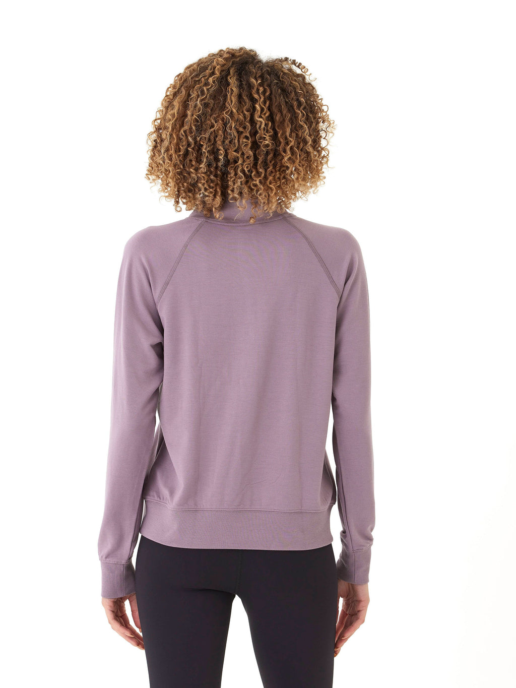Women's Candace Modal Terry Raglan Pullover in Dusty-Purple