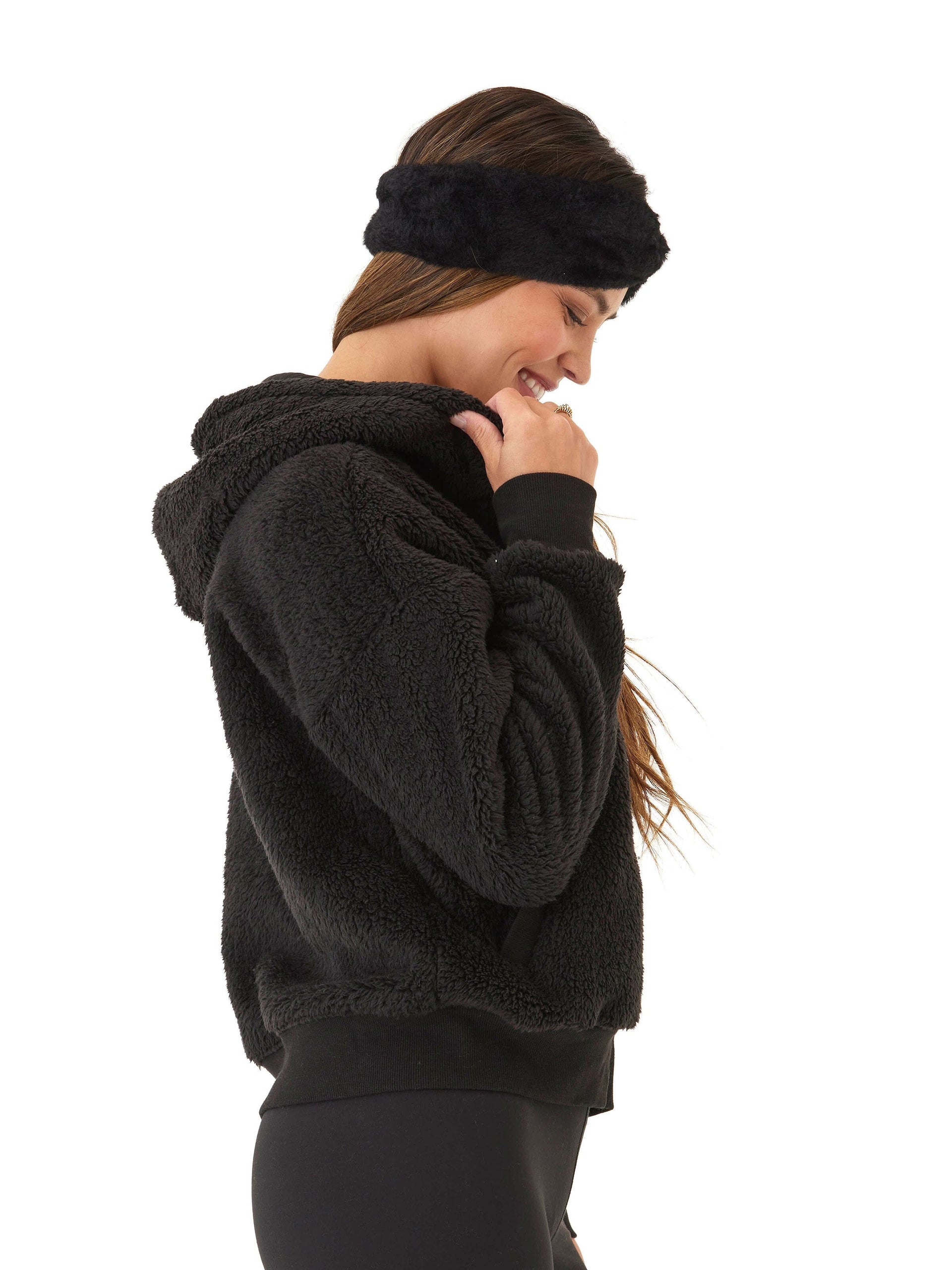 Fuzzy Knit Headband with Twist Detail - Cozy Winter Hair Accessory