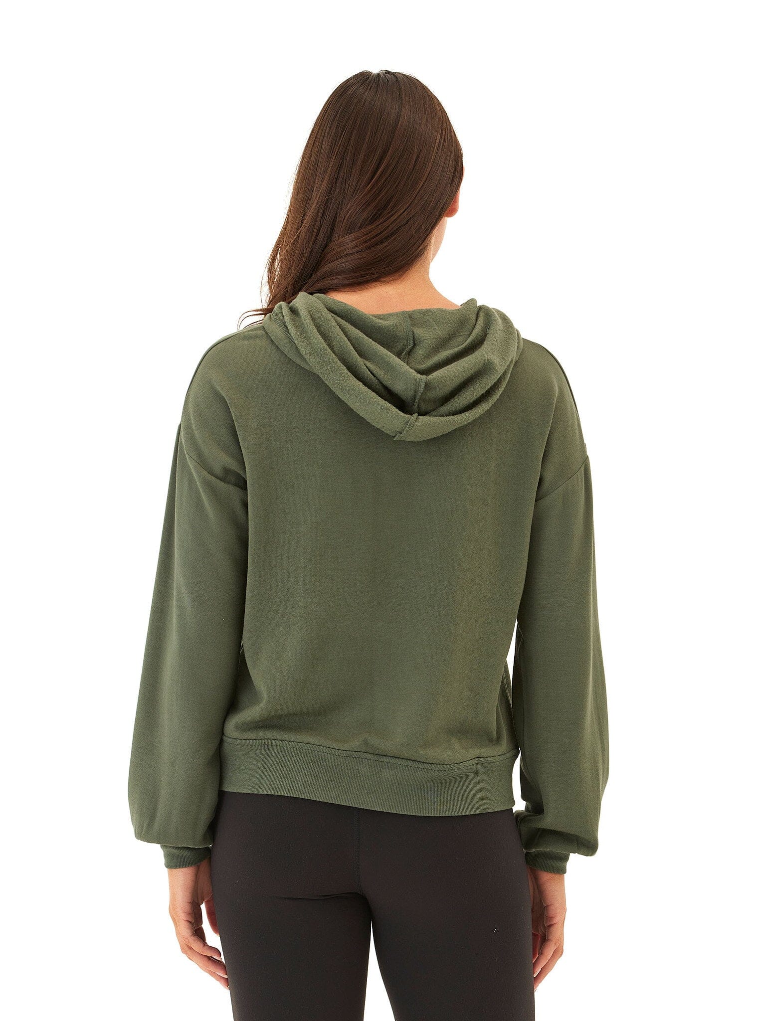 Tanisha Feather Fleece Henley Hoodie for Women