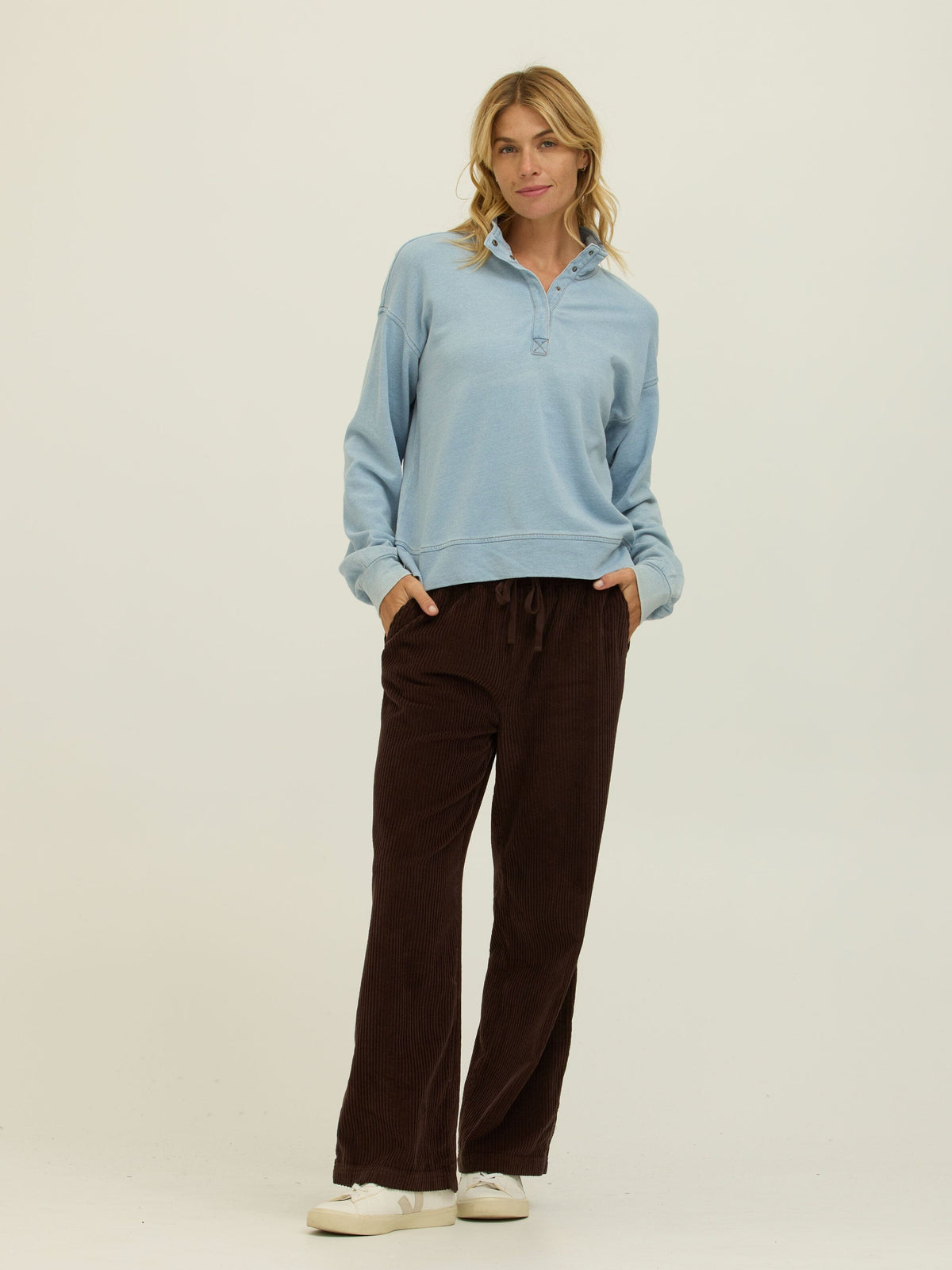 Grace Denim Terry Pullover