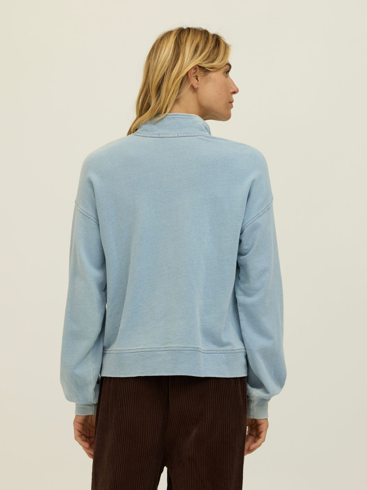 Grace Denim Terry Pullover