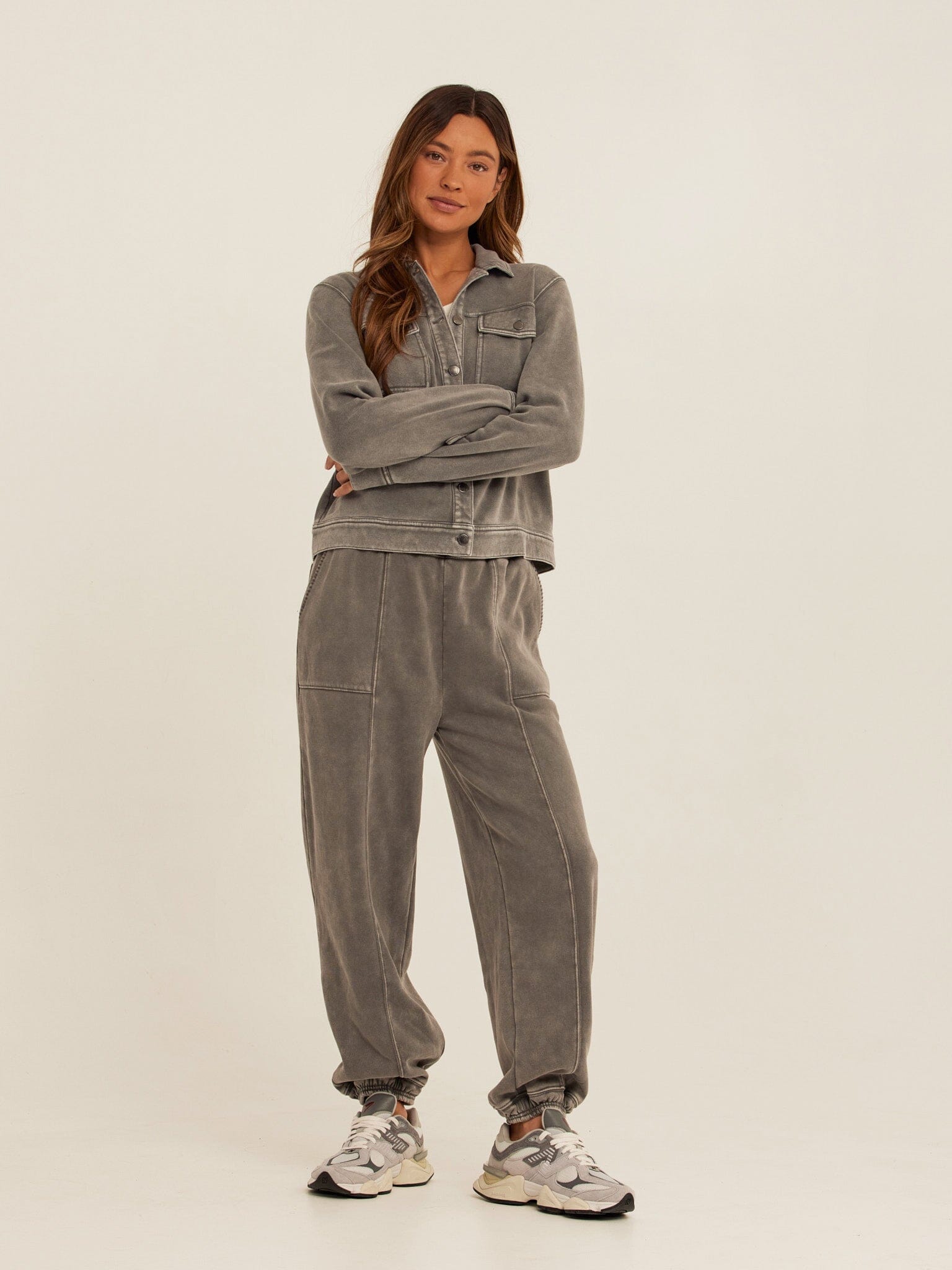 Abbey Mineral Wash CVC Fleece Jacket