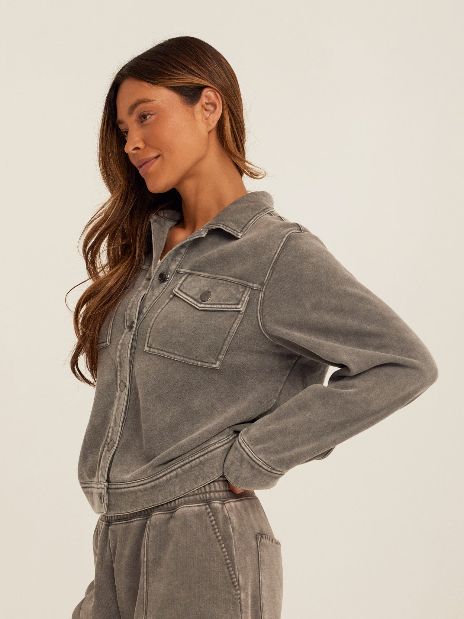Abbey Mineral Wash CVC Fleece Jacket