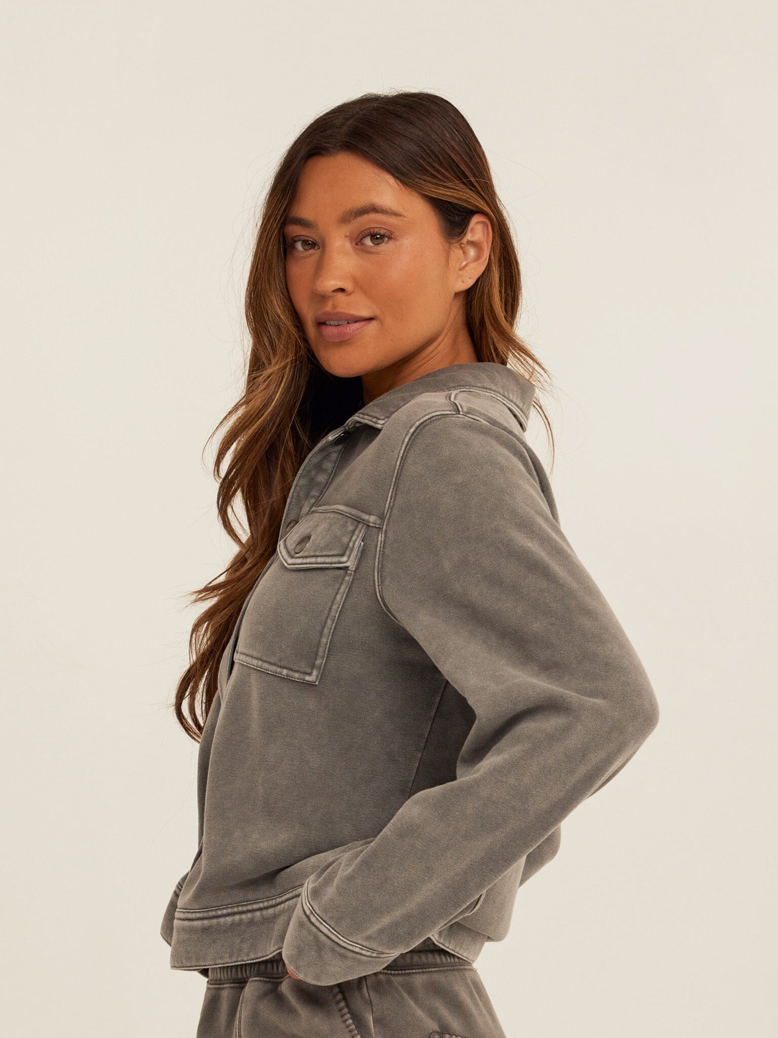 Abbey Mineral Wash CVC Fleece Jacket
