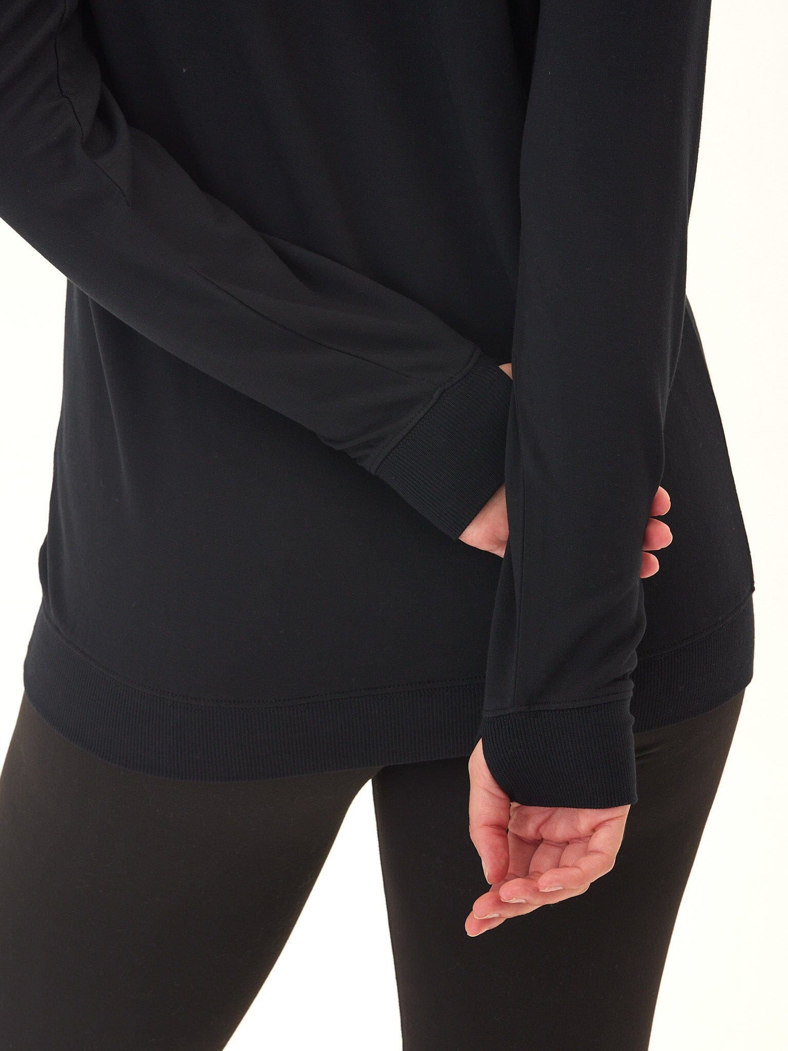 Priscilla Feather Fleece Raglan Sweatshirt with Thumbholes