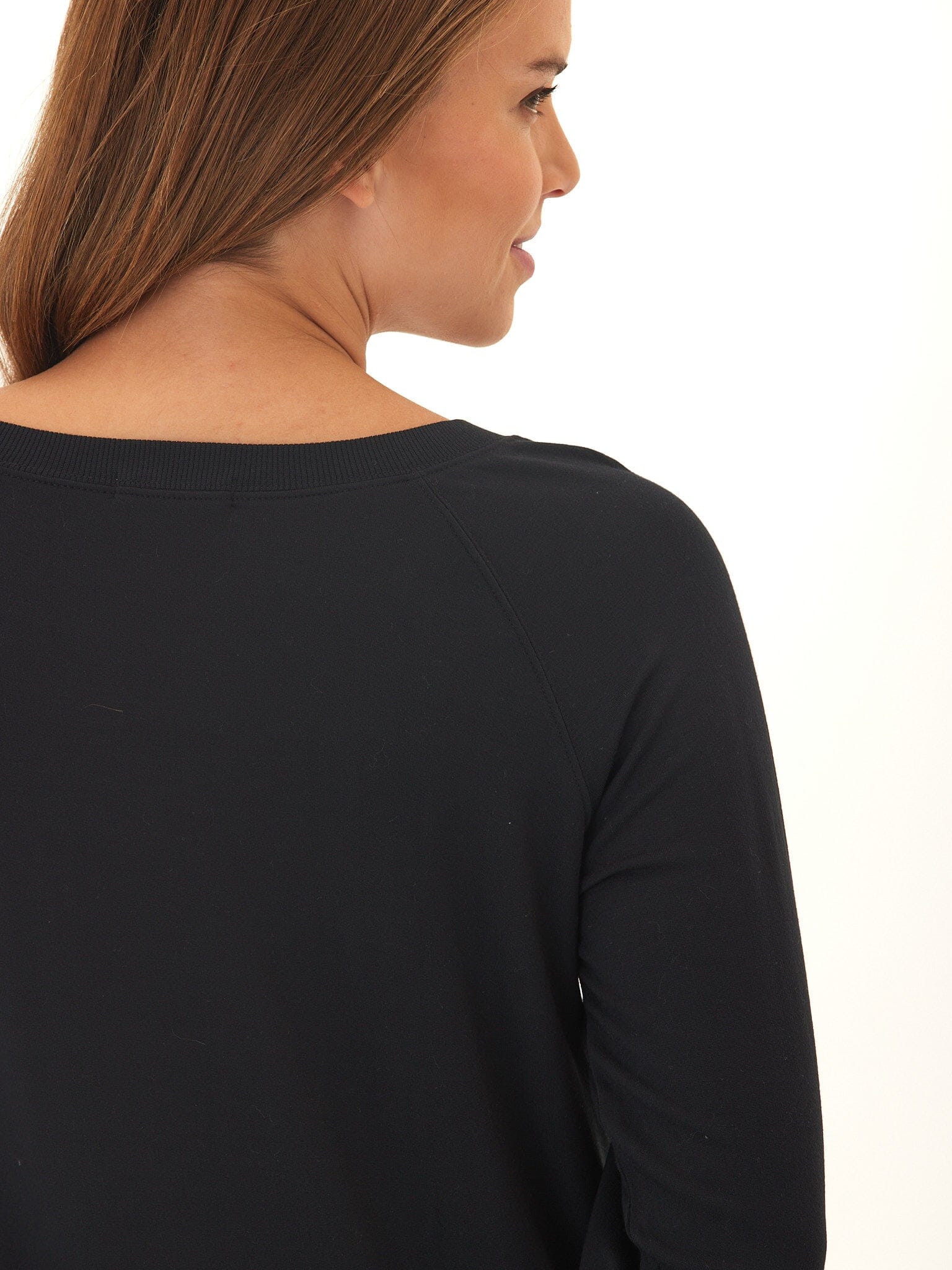 Priscilla Feather Fleece Raglan Sweatshirt with Thumbholes