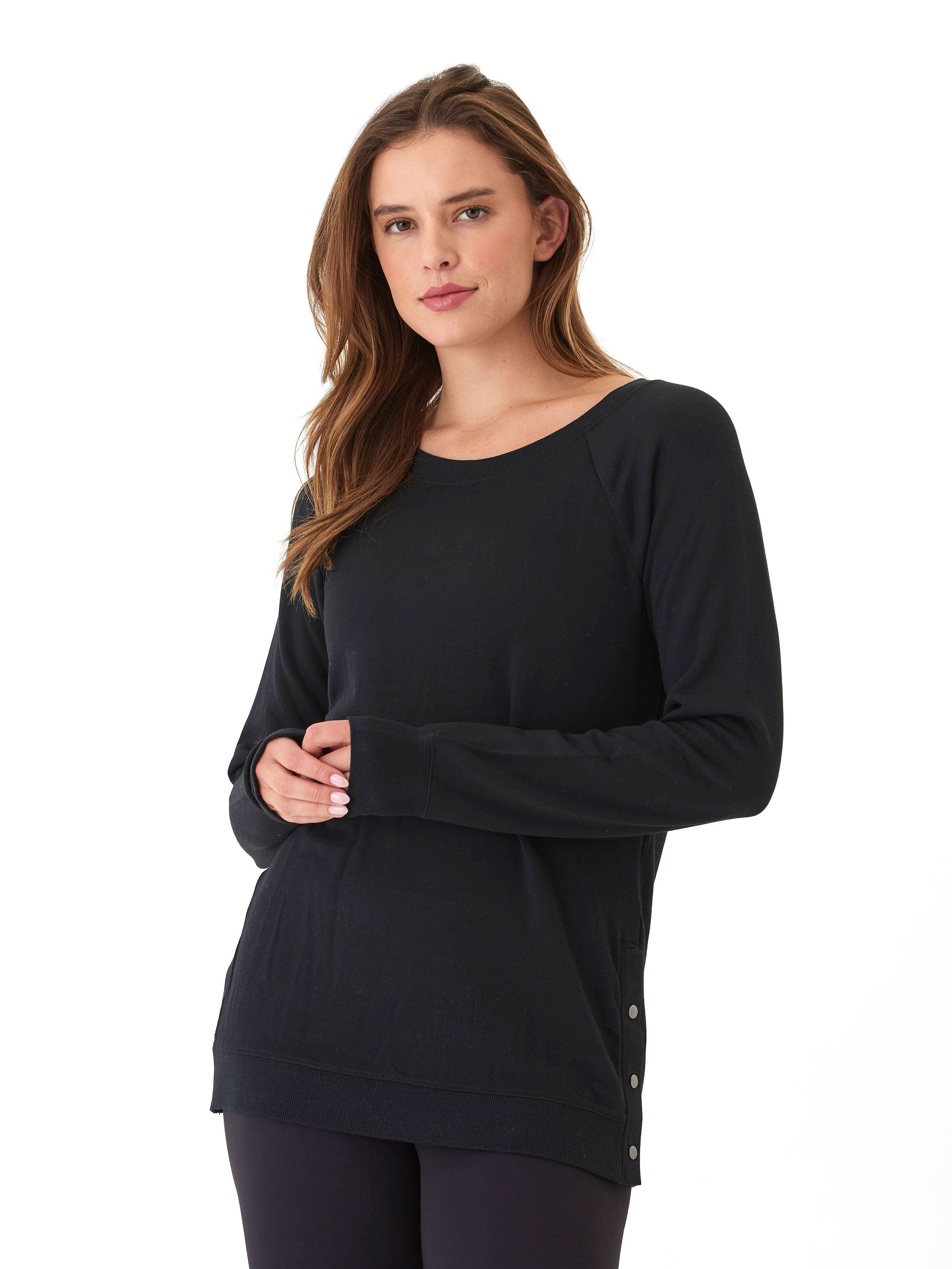 Women's Roberta Feather Fleece Snap Button Sweatshirt