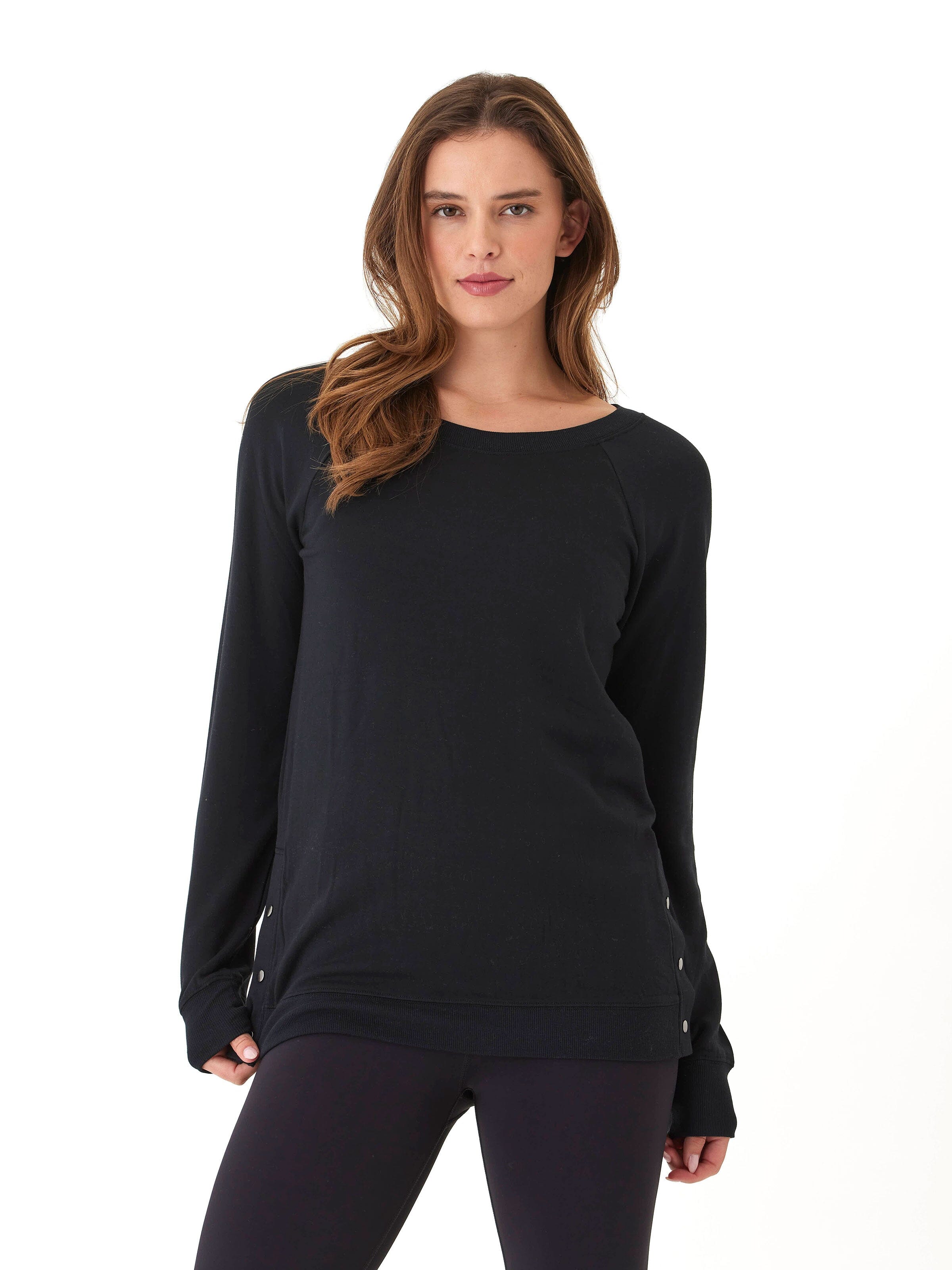 Women's Roberta Feather Fleece Snap Button Sweatshirt