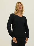 Edwina Feather Fleece V-Neck Pullover