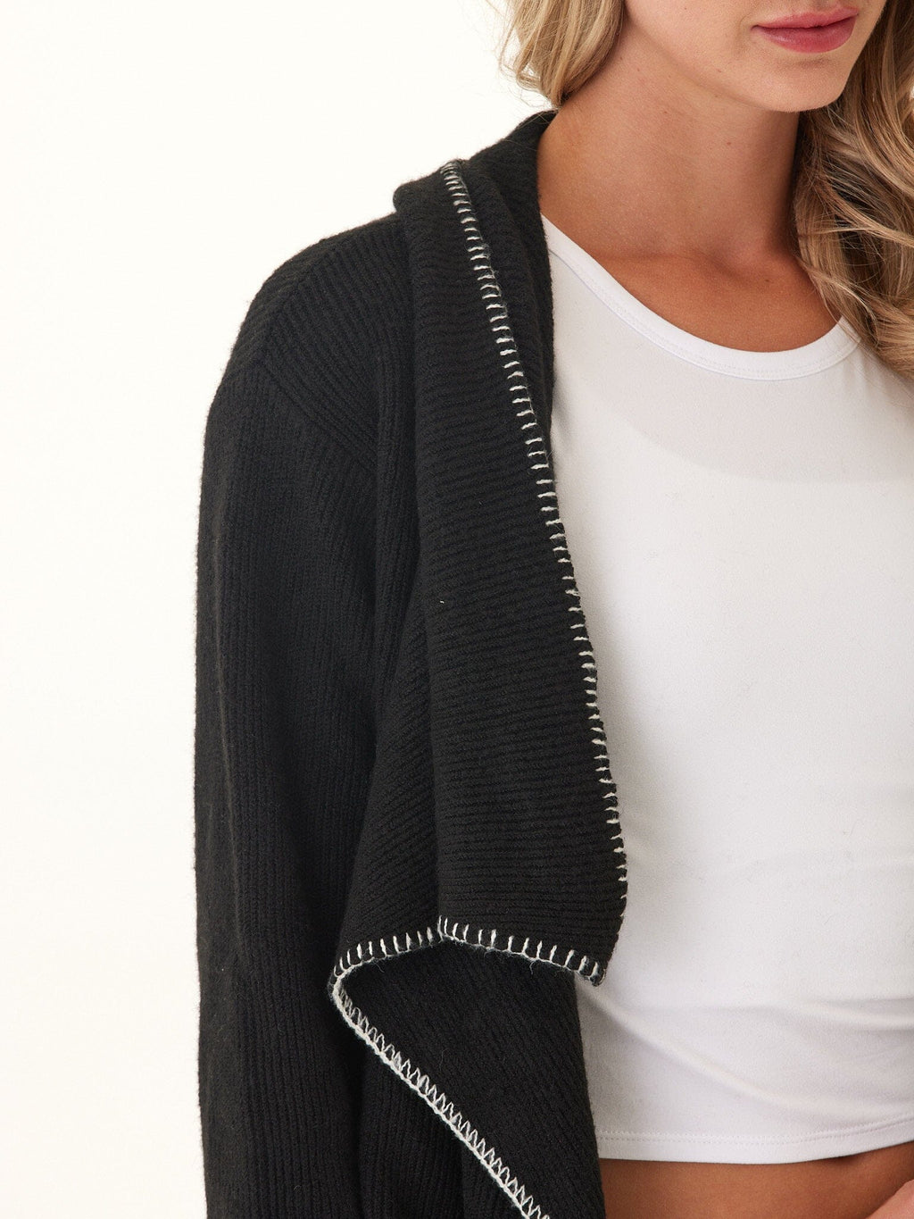 Esmae Cozy Solid Knit Open Front Sweater Cardigan