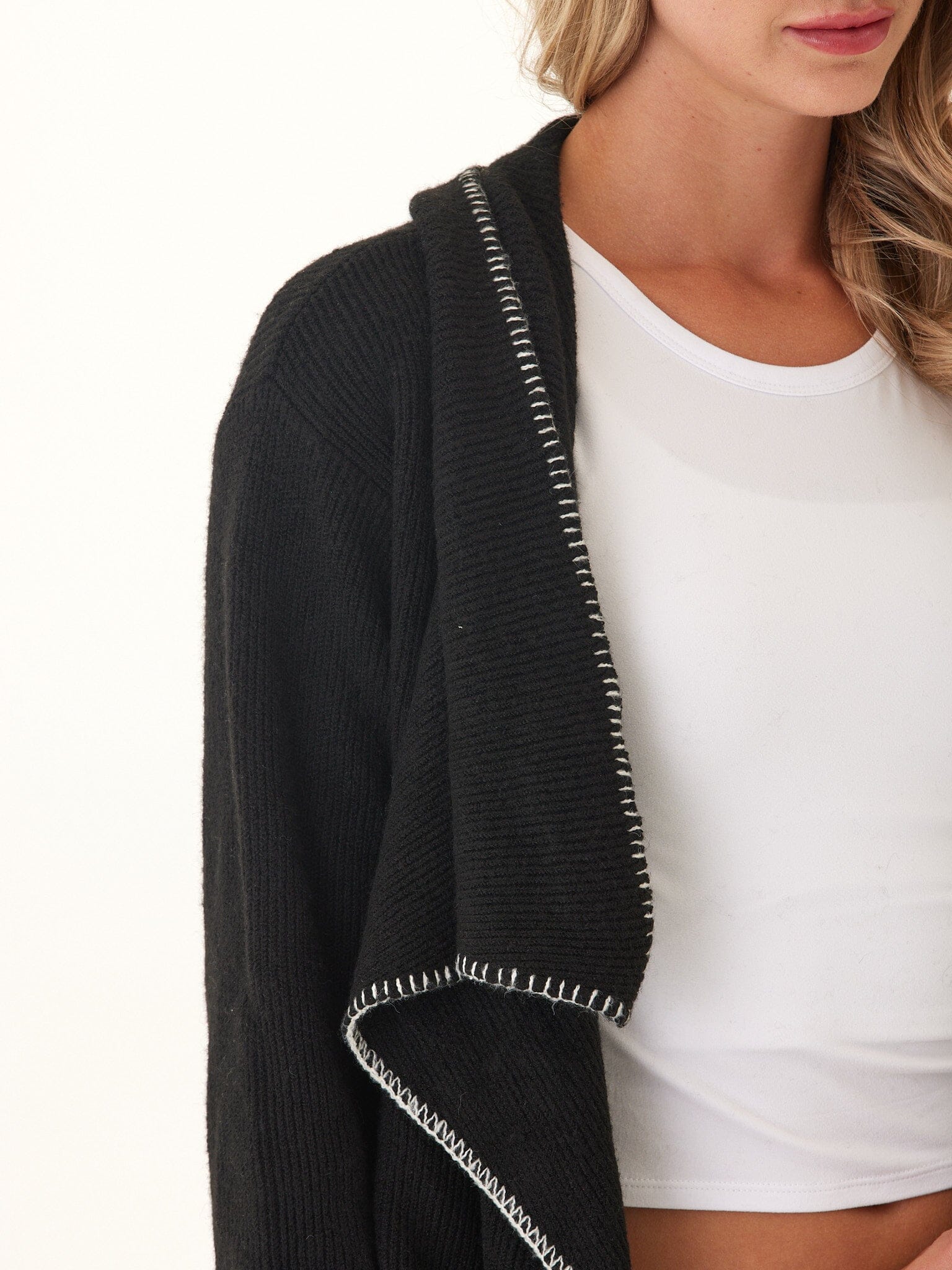 Esmae Cozy Solid Knit Open Front Sweater Cardigan