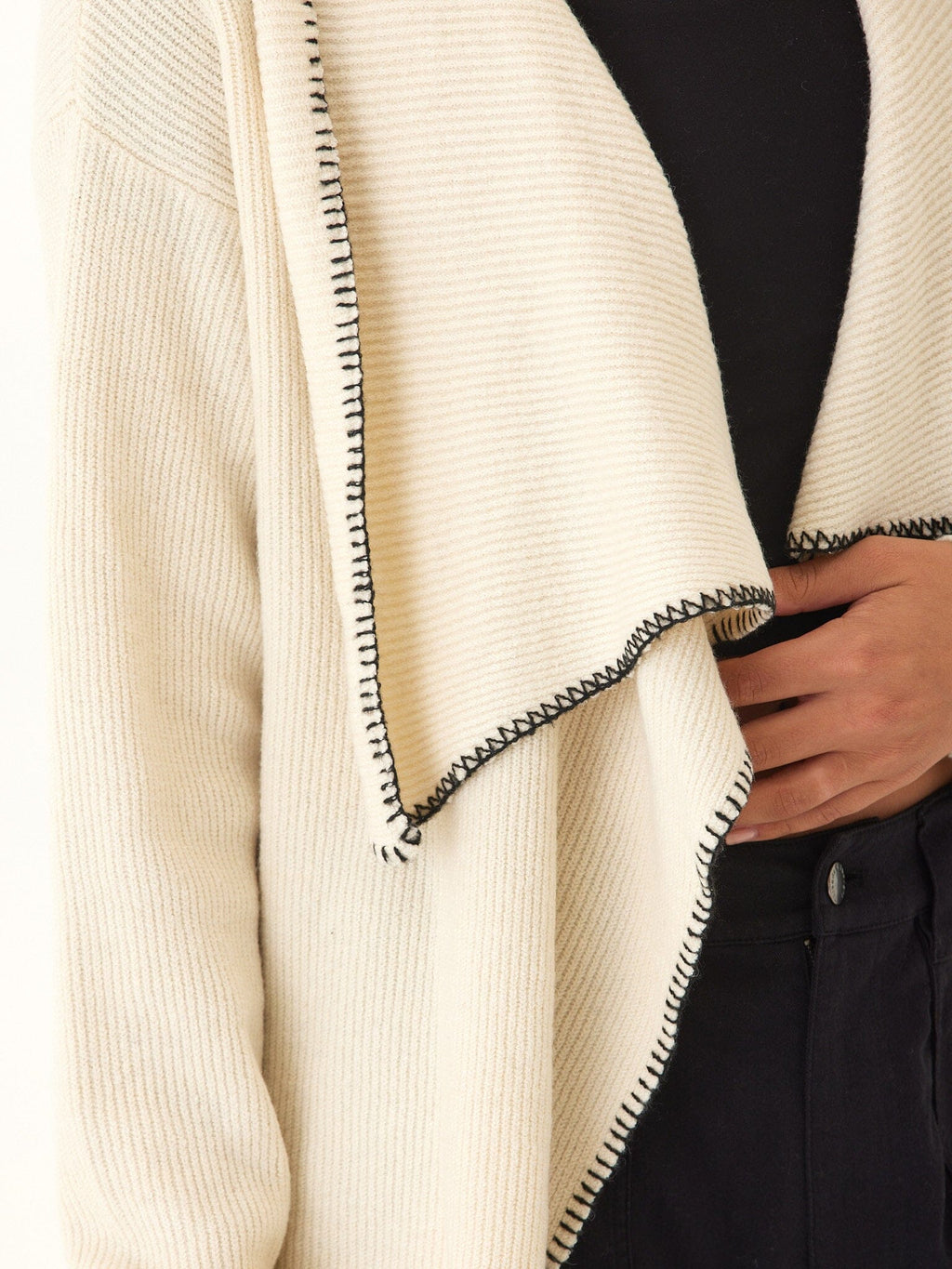 Esmae Cozy Solid Knit Sweater Cardigan - Open Front