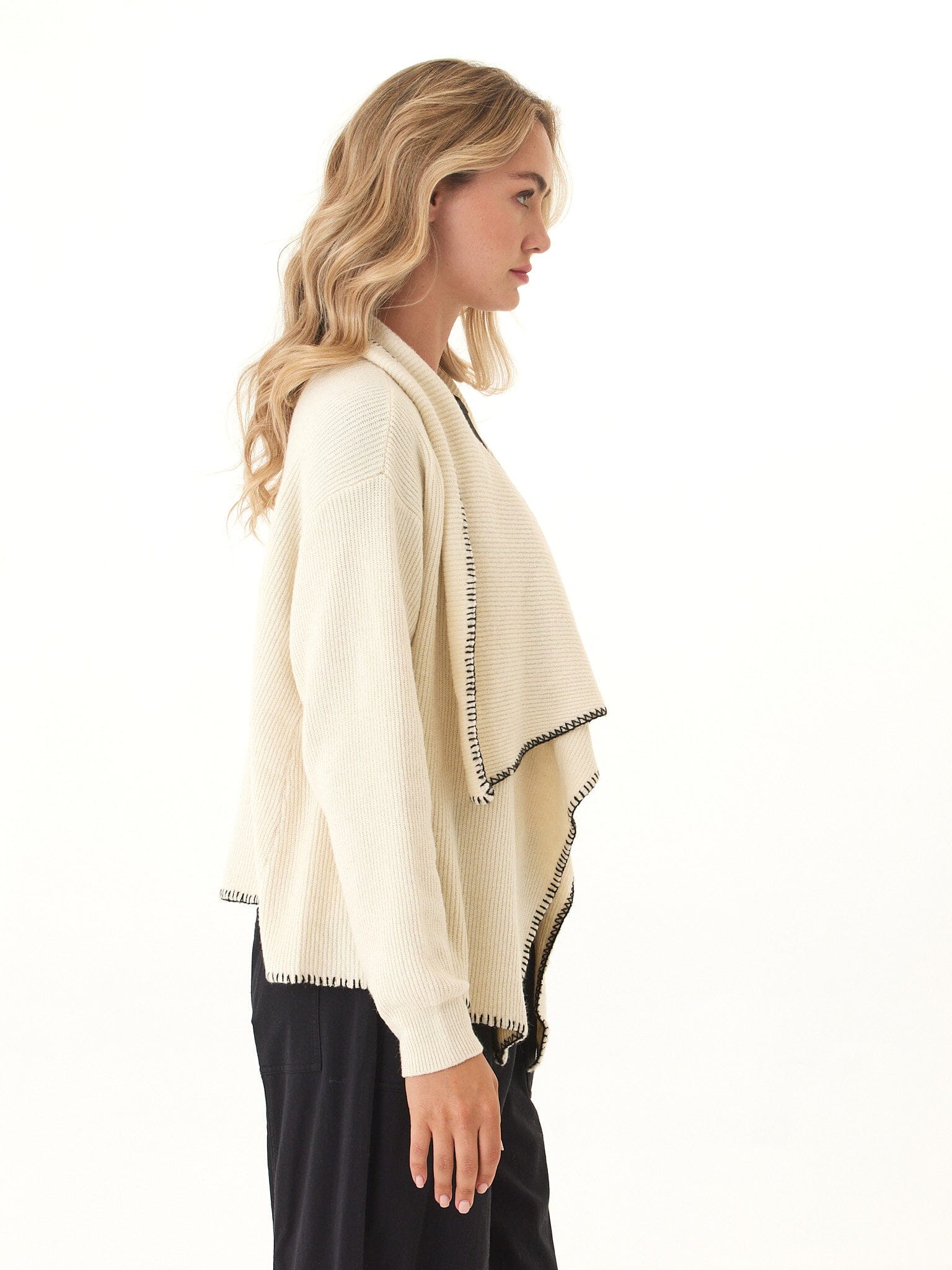Esmae Cozy Solid Knit Sweater Cardigan - Open Front