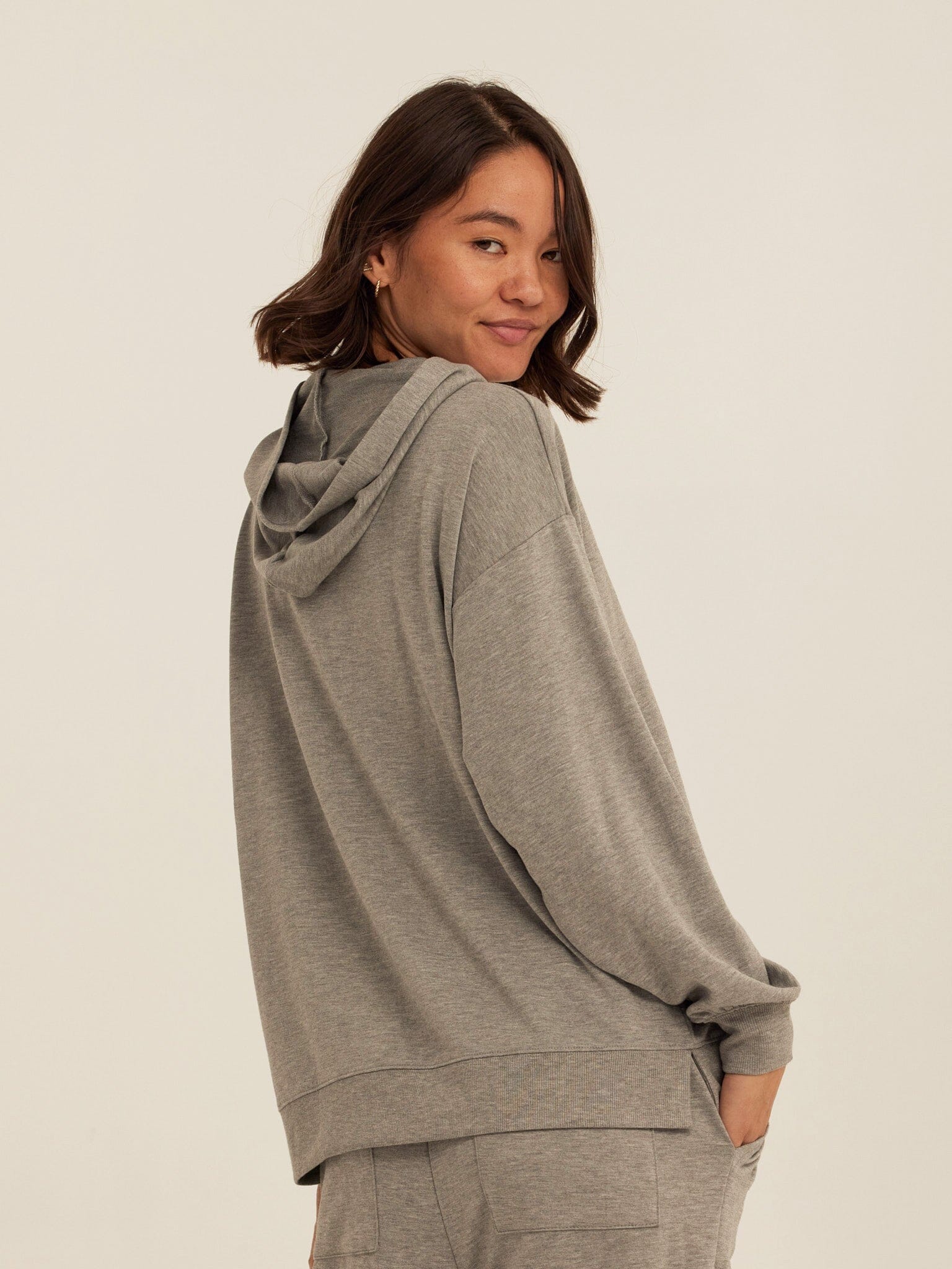 Sylvie Modal Terry Oversized Pullover Hoodie