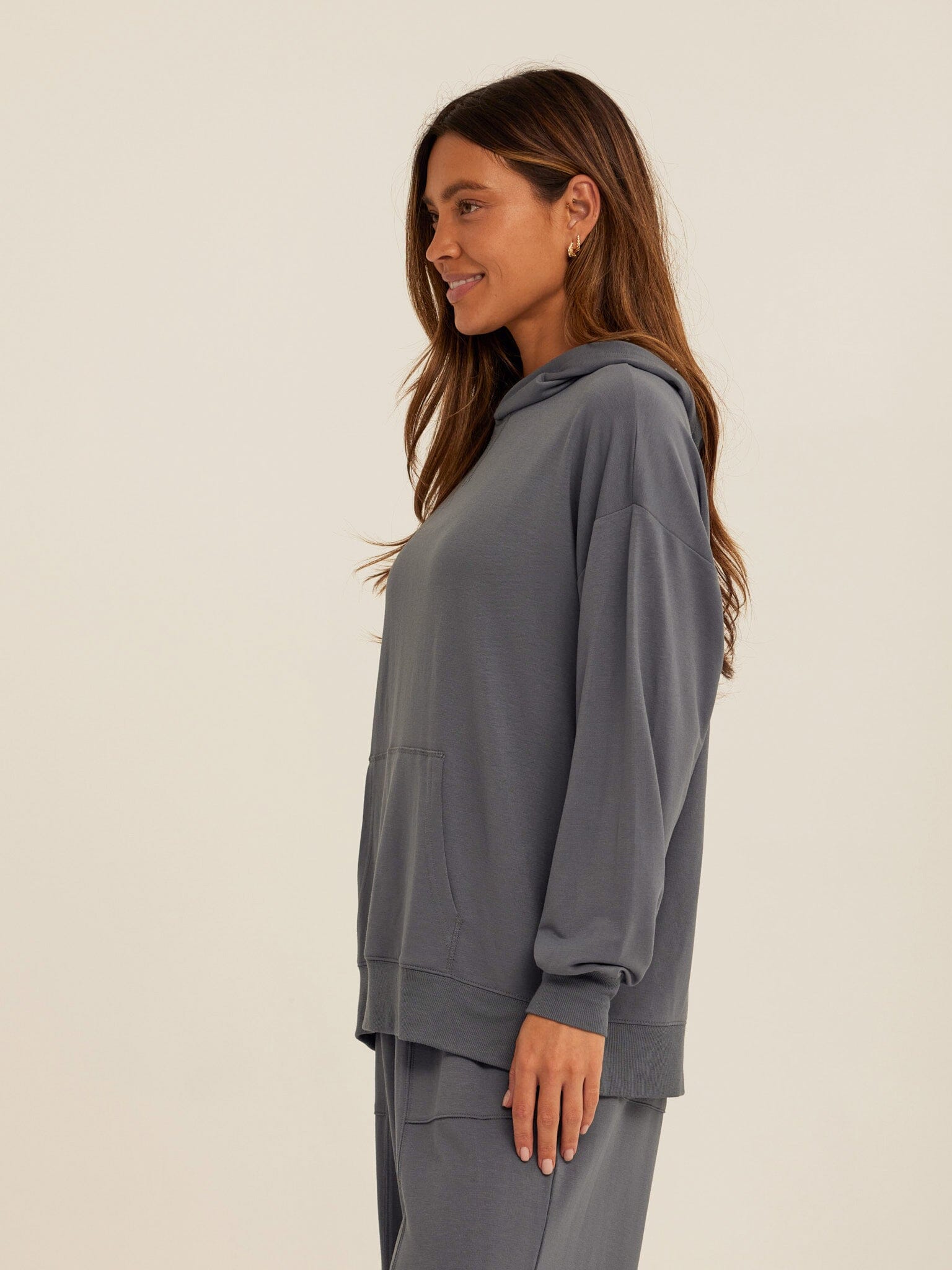 Sylvie Modal Terry Oversized Pullover Hoodie - Relaxed Loungewear