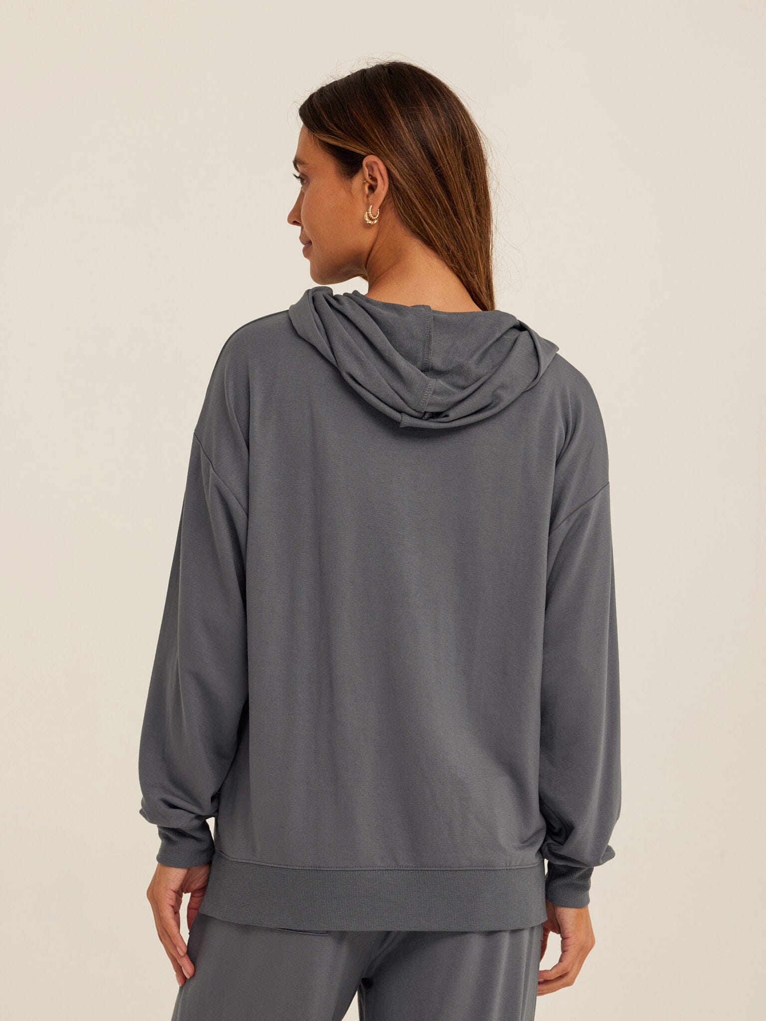Sylvie Modal Terry Oversized Pullover Hoodie - Relaxed Loungewear