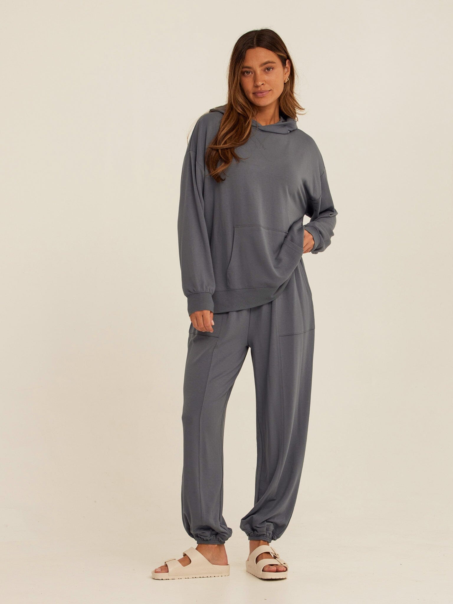 Sylvie Modal Terry Oversized Pullover Hoodie - Relaxed Loungewear