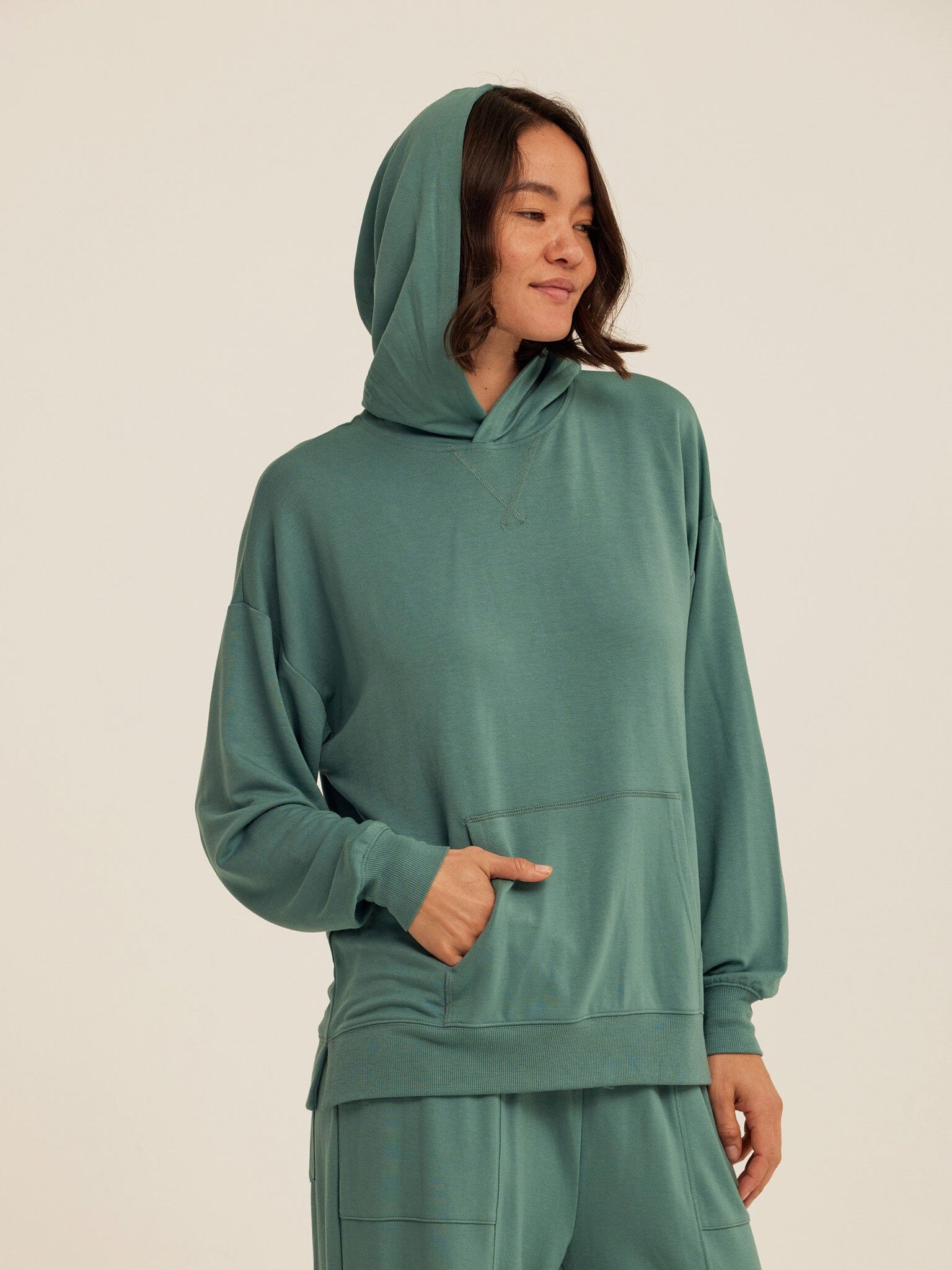 Sylvie Modal Terry Oversized Pullover Hoodie