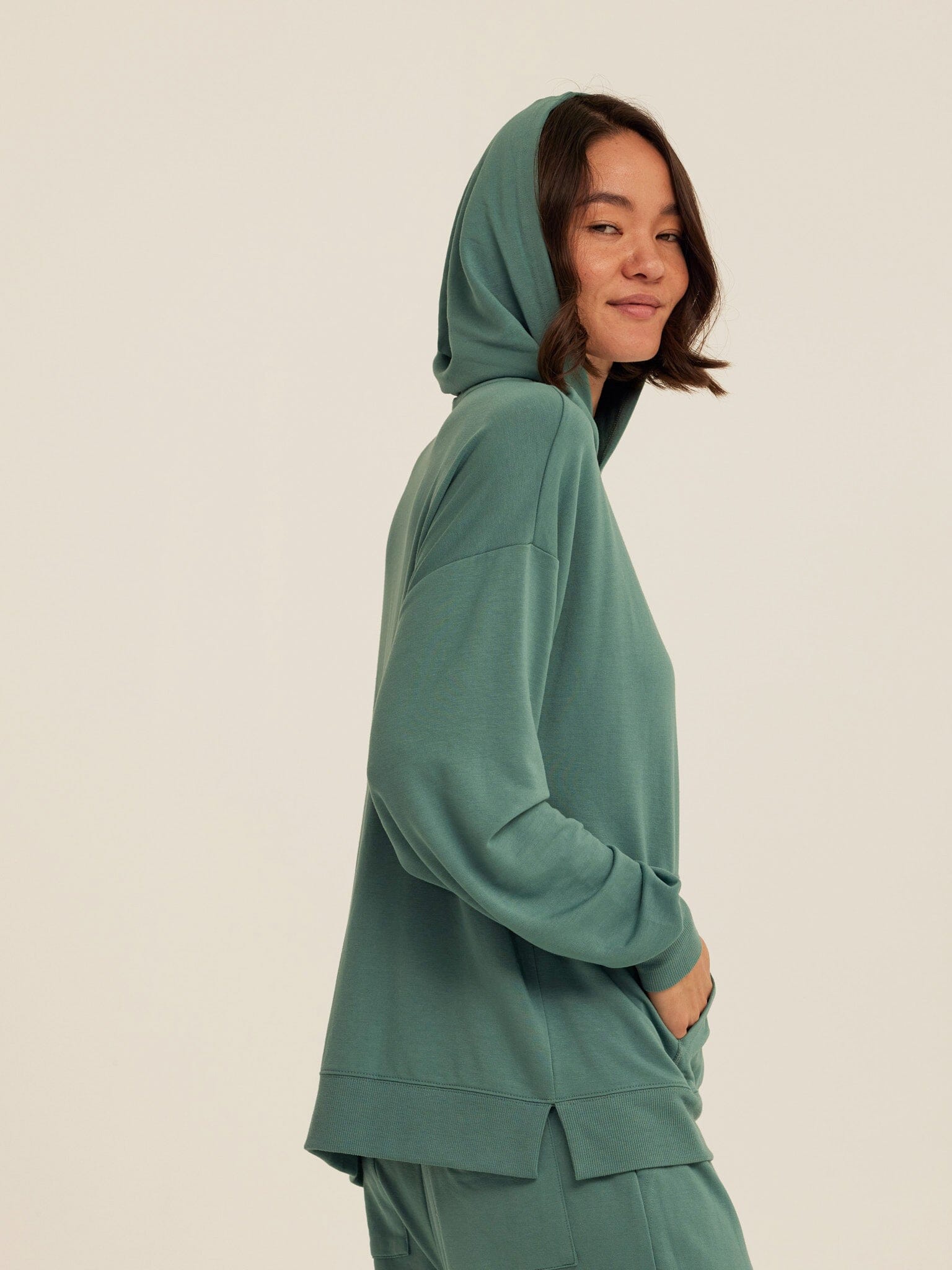 Sylvie Modal Terry Oversized Pullover Hoodie