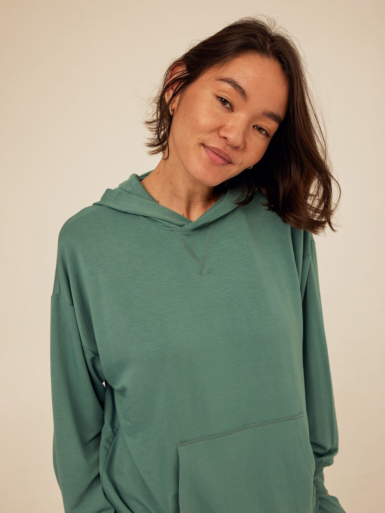 Sylvie Modal Terry Oversized Pullover Hoodie