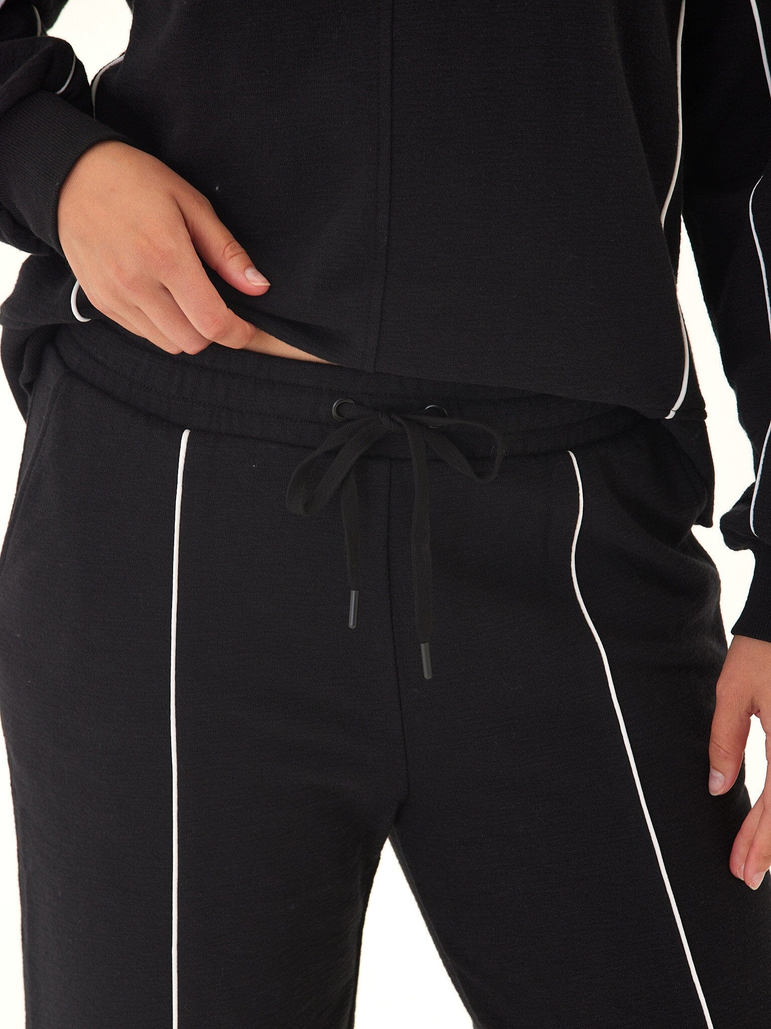 Women's Slub Terry Piping Detail Boot Cut Lounge Pants