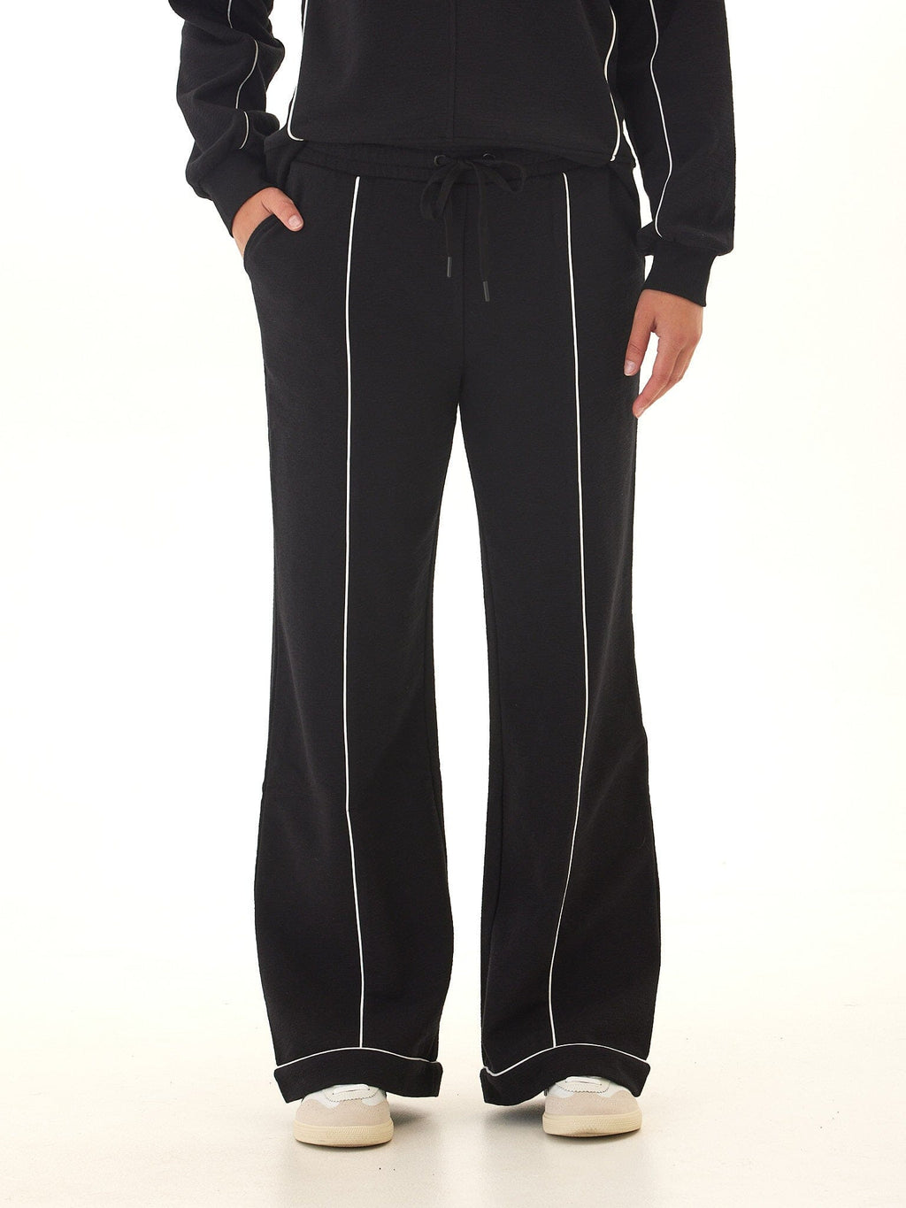 Women's Slub Terry Piping Detail Boot Cut Lounge Pants