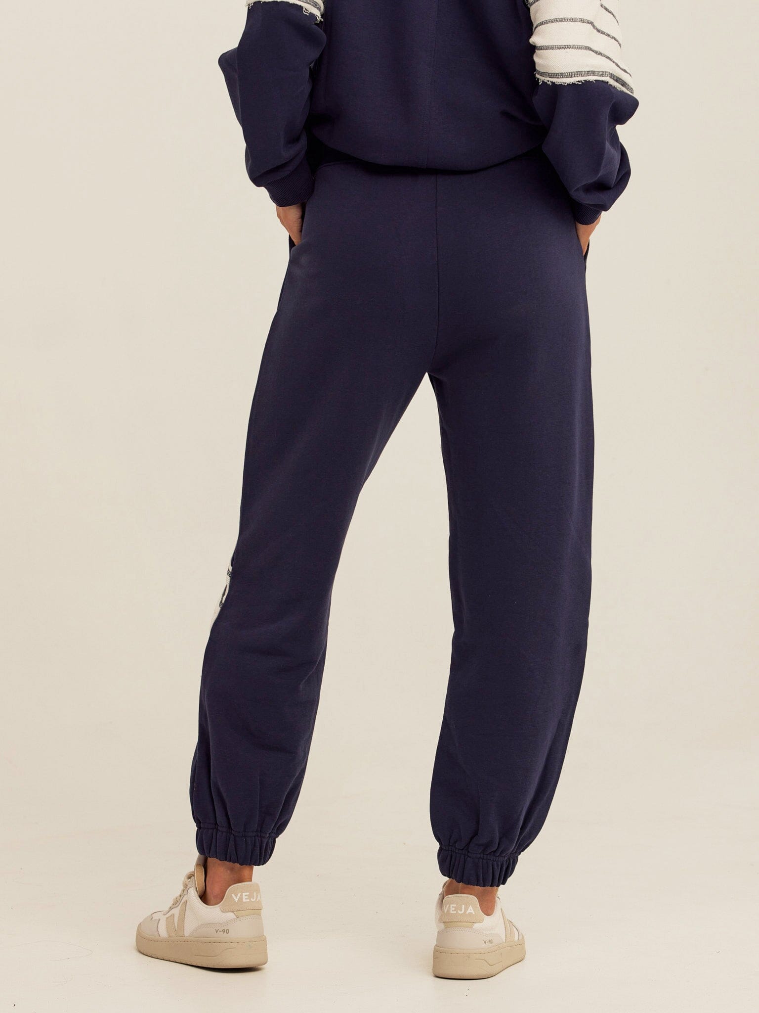 Eulalie Cotton Terry Patchwork Jogger