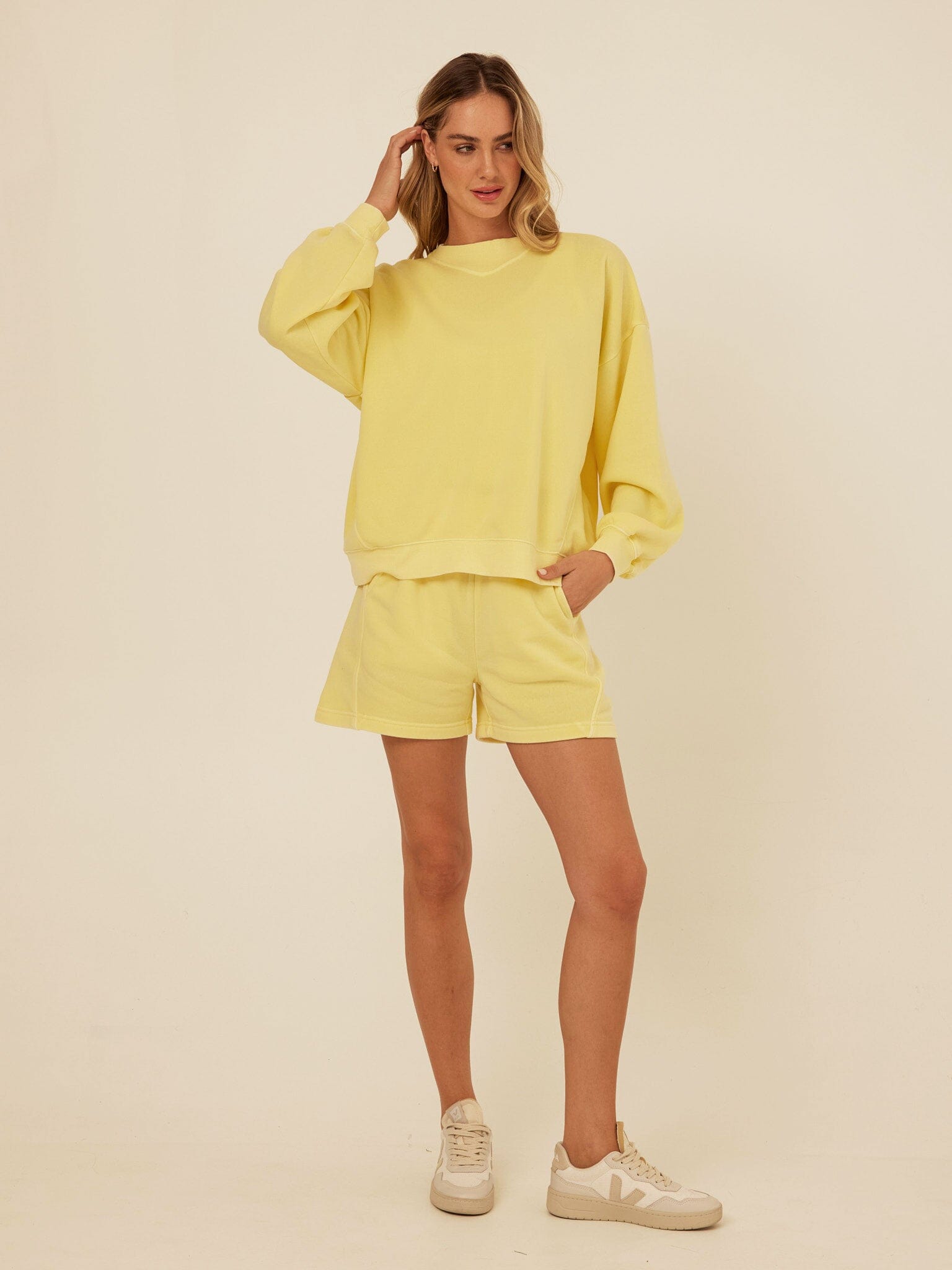 Kaitlyn Mineral Wash Fleece Sweatshirt