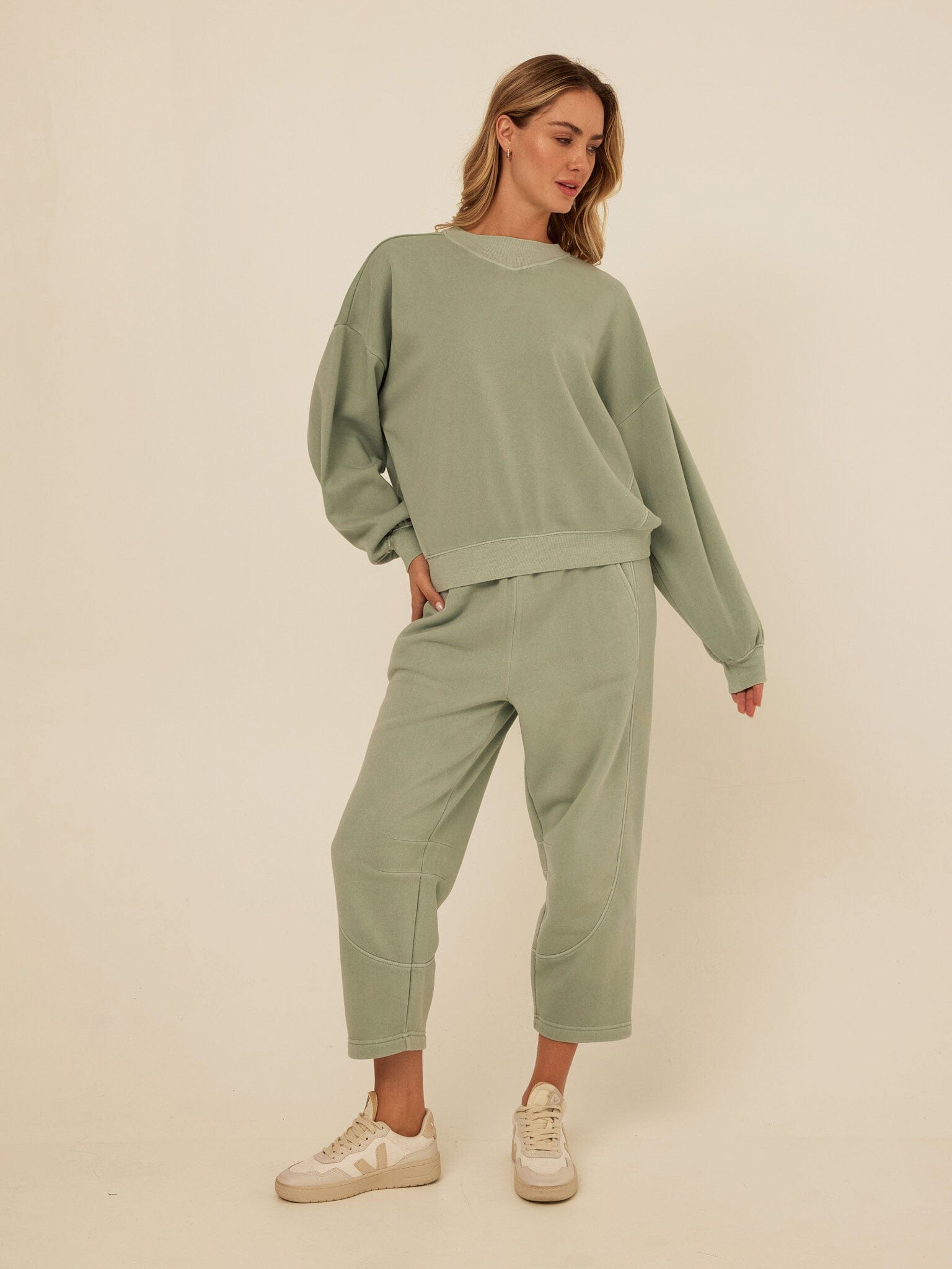 Kaitlyn Mineral Wash Fleece Sweatshirt