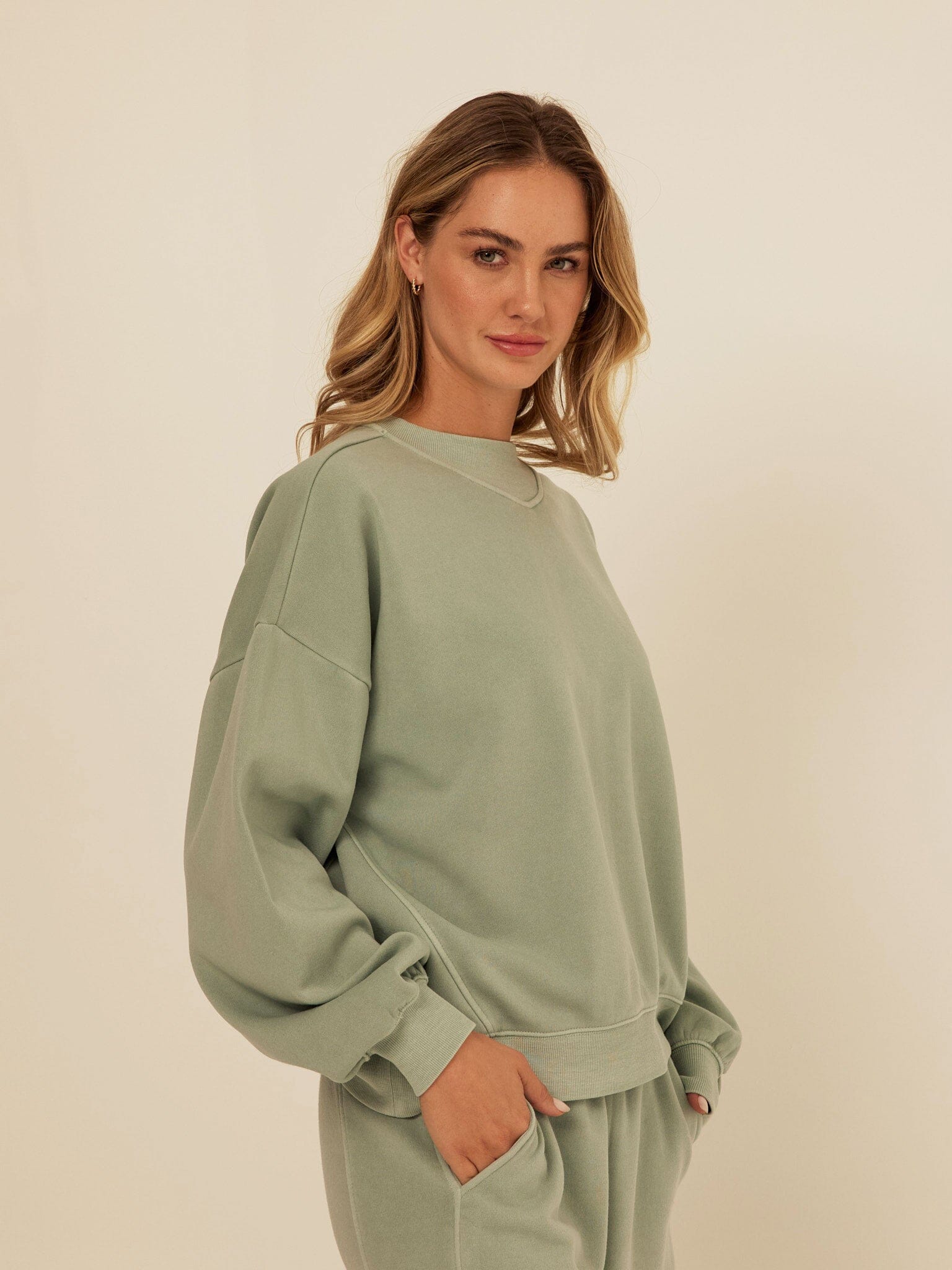 Kaitlyn Mineral Wash Fleece Sweatshirt