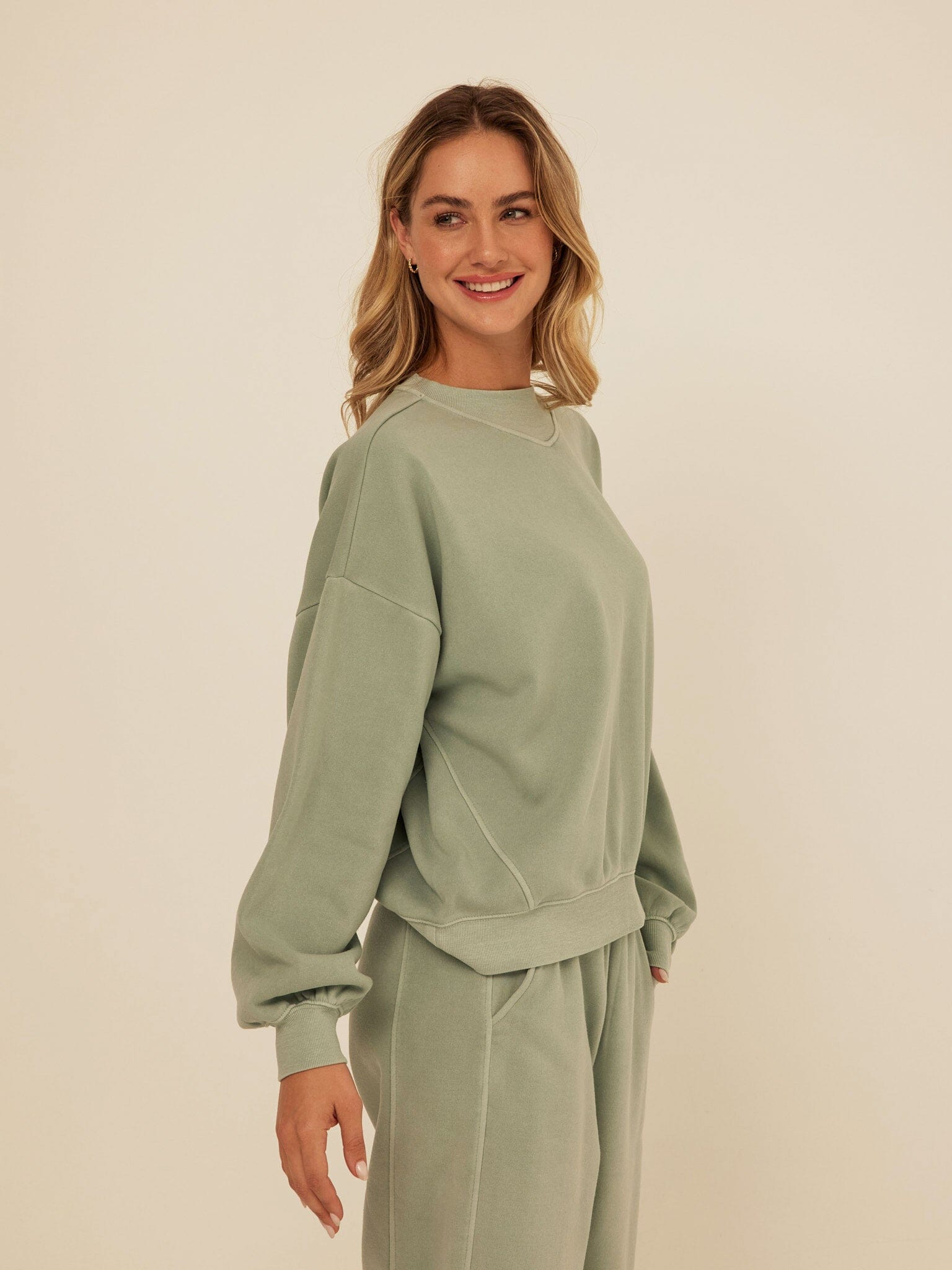 Kaitlyn Mineral Wash Fleece Sweatshirt
