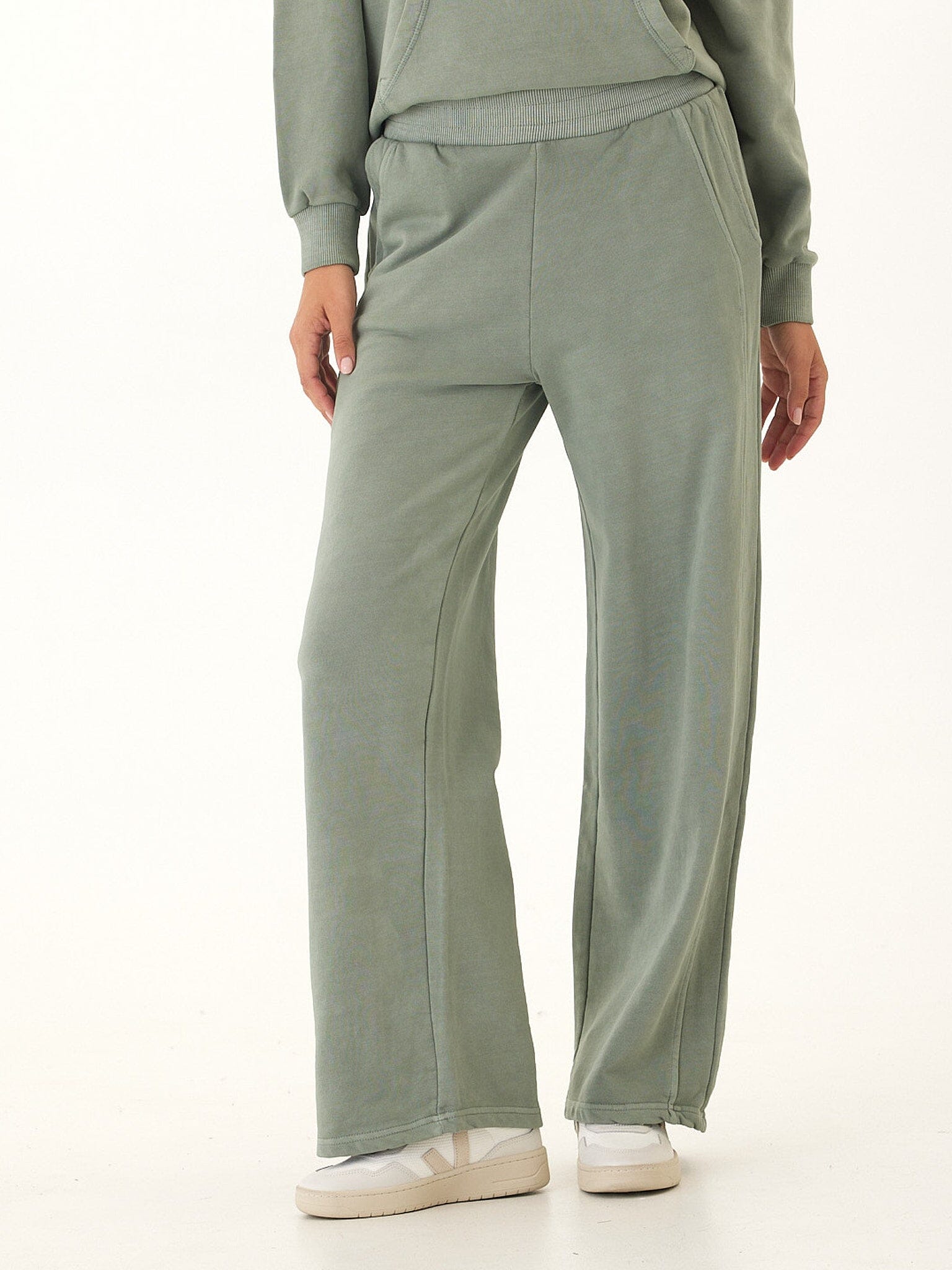 Core Feather Fleece Sweatpant in Sage Green - Minimalist Loungewear