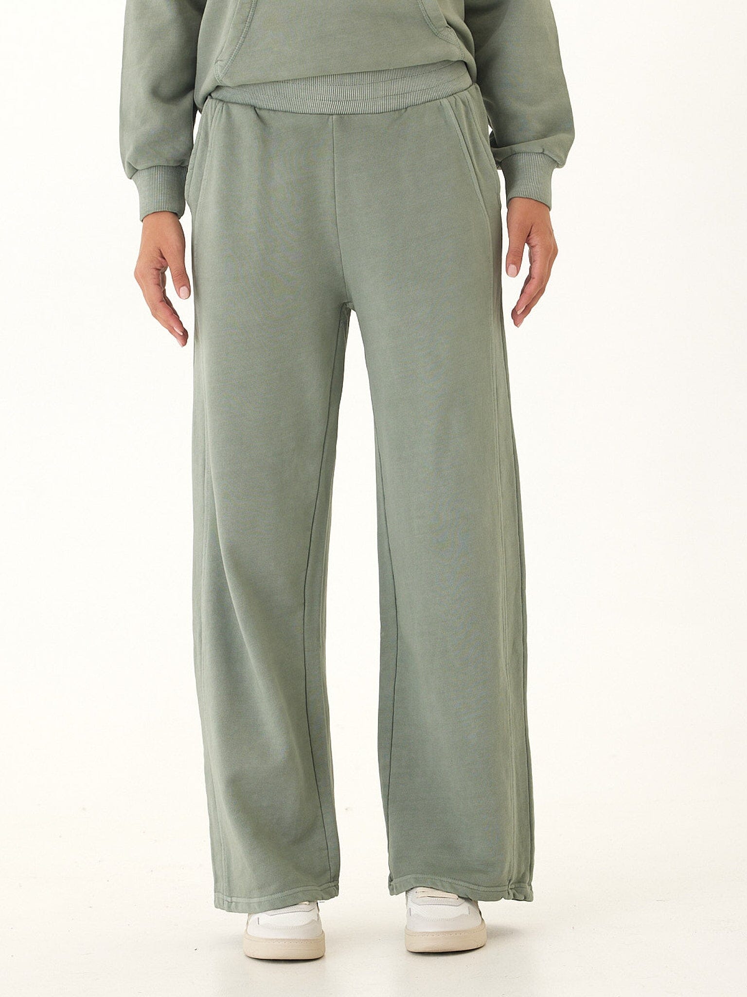 Core Feather Fleece Sweatpant in Sage Green - Minimalist Loungewear