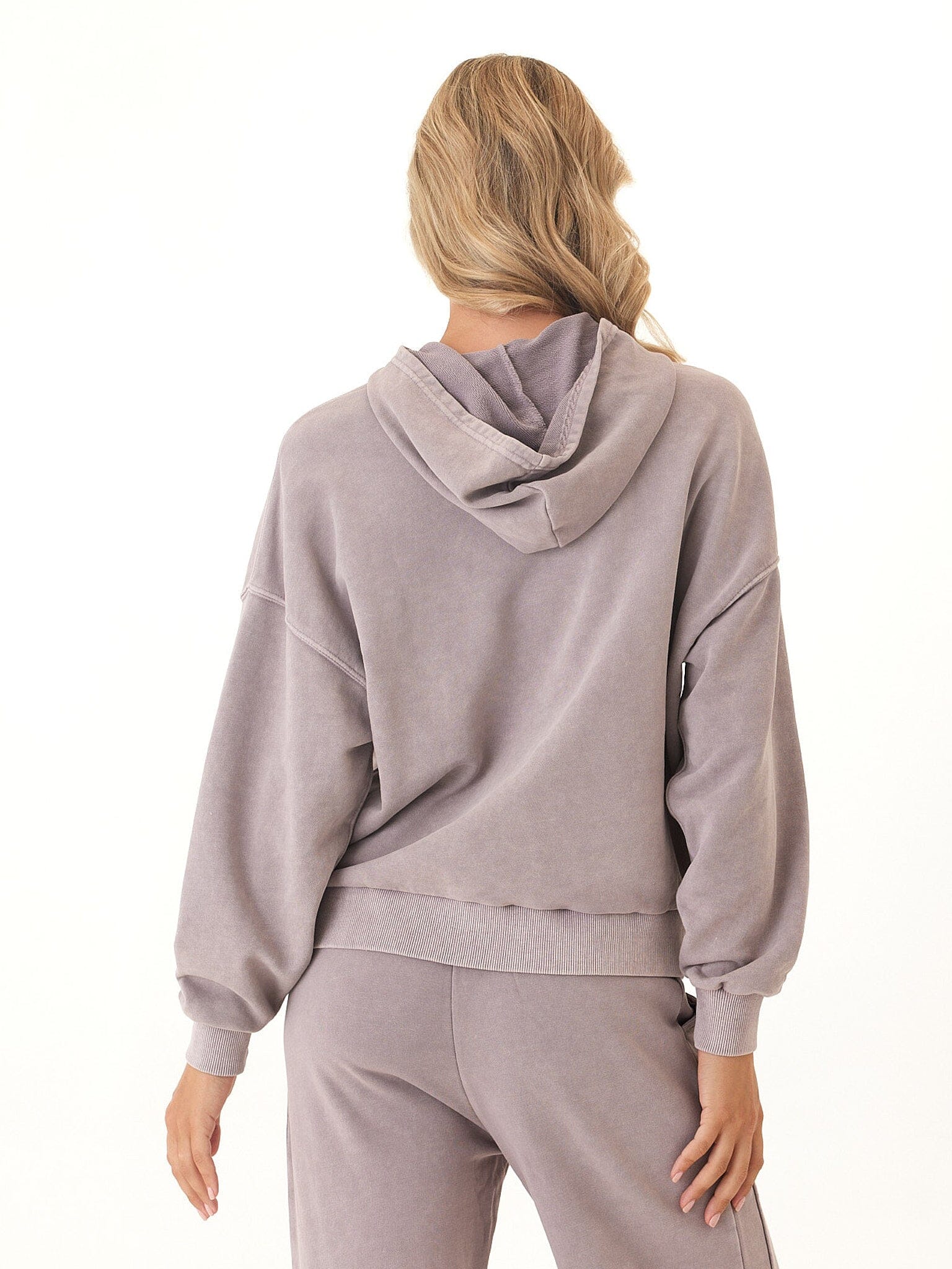Mineral Wash Cotton Terry Pullover Hoodie in Relaxed Fit
