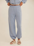 Side view of Threads 4 Thought Core Triblend Fleece Joggers showing the relaxed fit and premium fleece fabric texture.