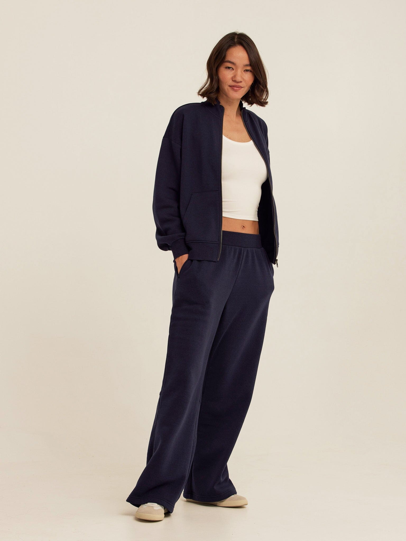 Khrissa Triblend Fleece Flare Pants with Pull-On Waistband