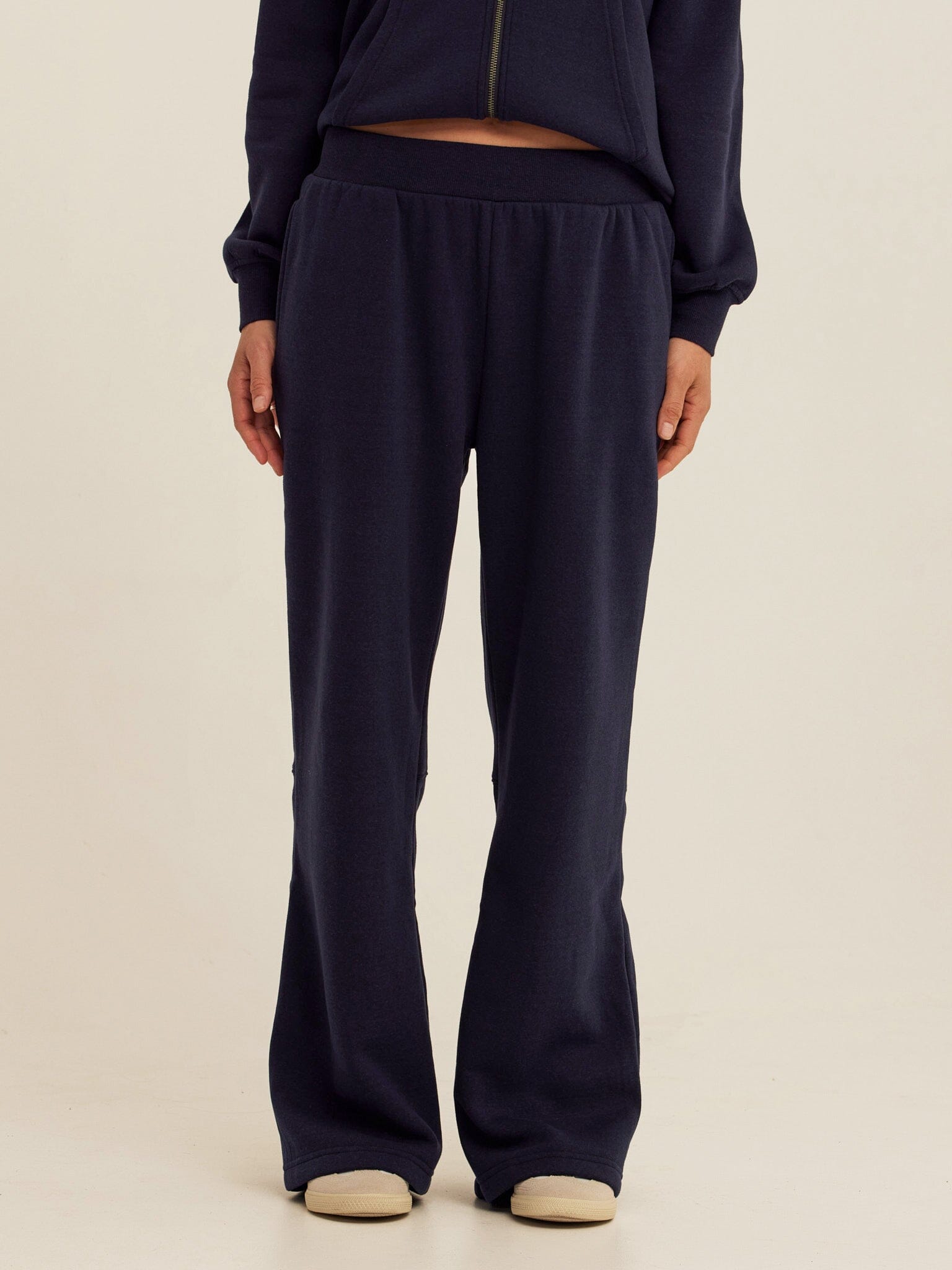 Khrissa Triblend Fleece Flare Pants with Pull-On Waistband