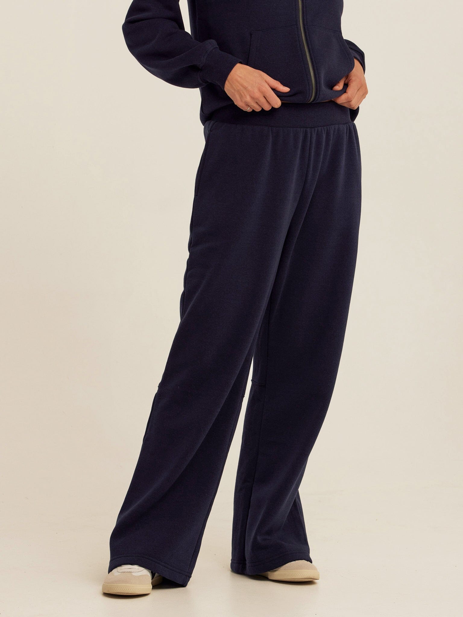 Khrissa Triblend Fleece Flare Pants with Pull-On Waistband
