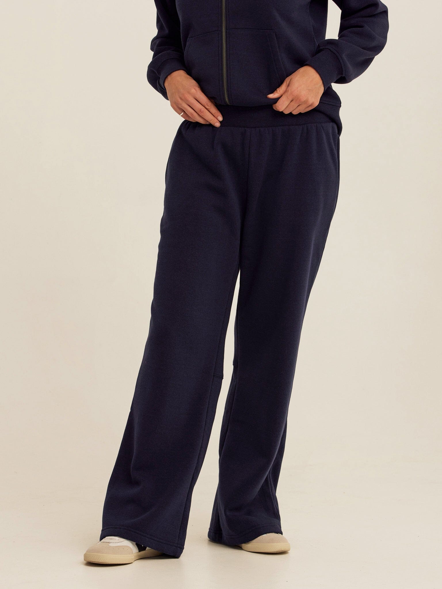 Khrissa Triblend Fleece Flare Pants with Pull-On Waistband