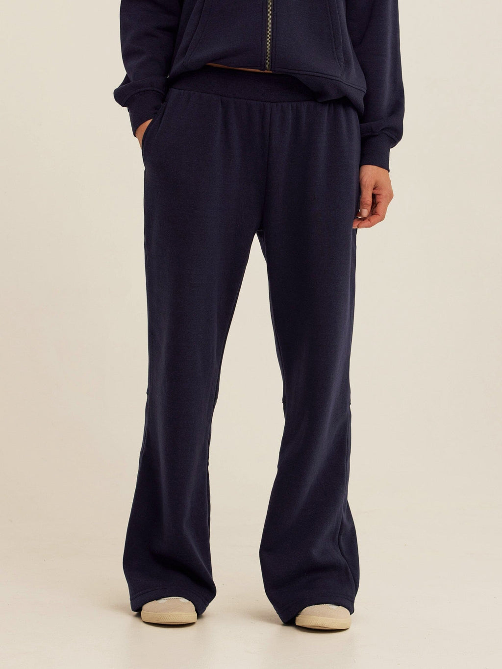 Khrissa Triblend Fleece Flare Pants with Pull-On Waistband