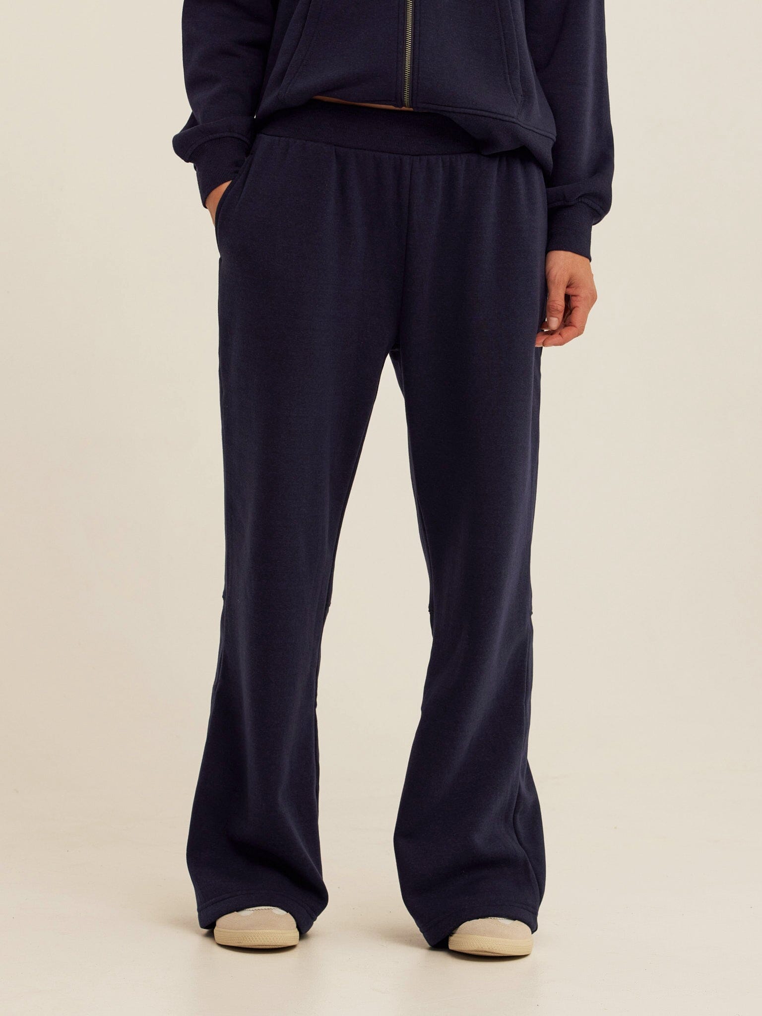 Khrissa Triblend Fleece Flare Pants with Pull-On Waistband
