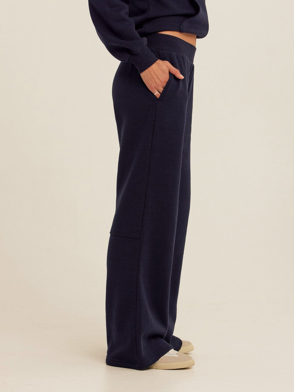 Khrissa Triblend Fleece Flare Pants with Pull-On Waistband