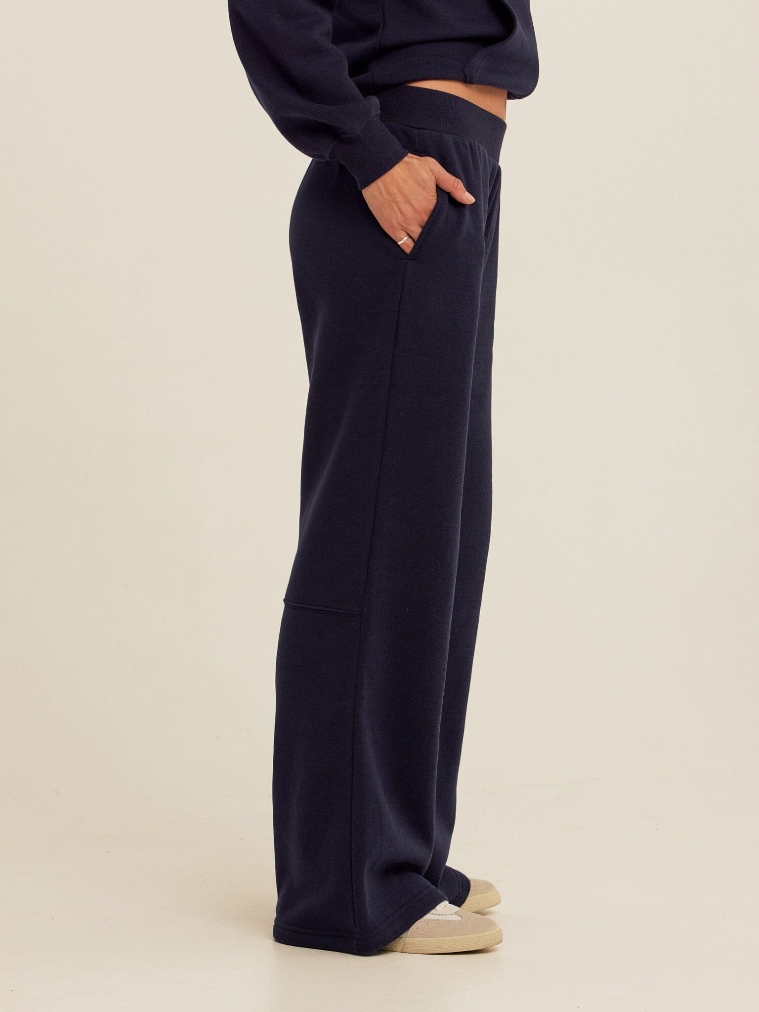 Khrissa Triblend Fleece Flare Pants with Pull-On Waistband