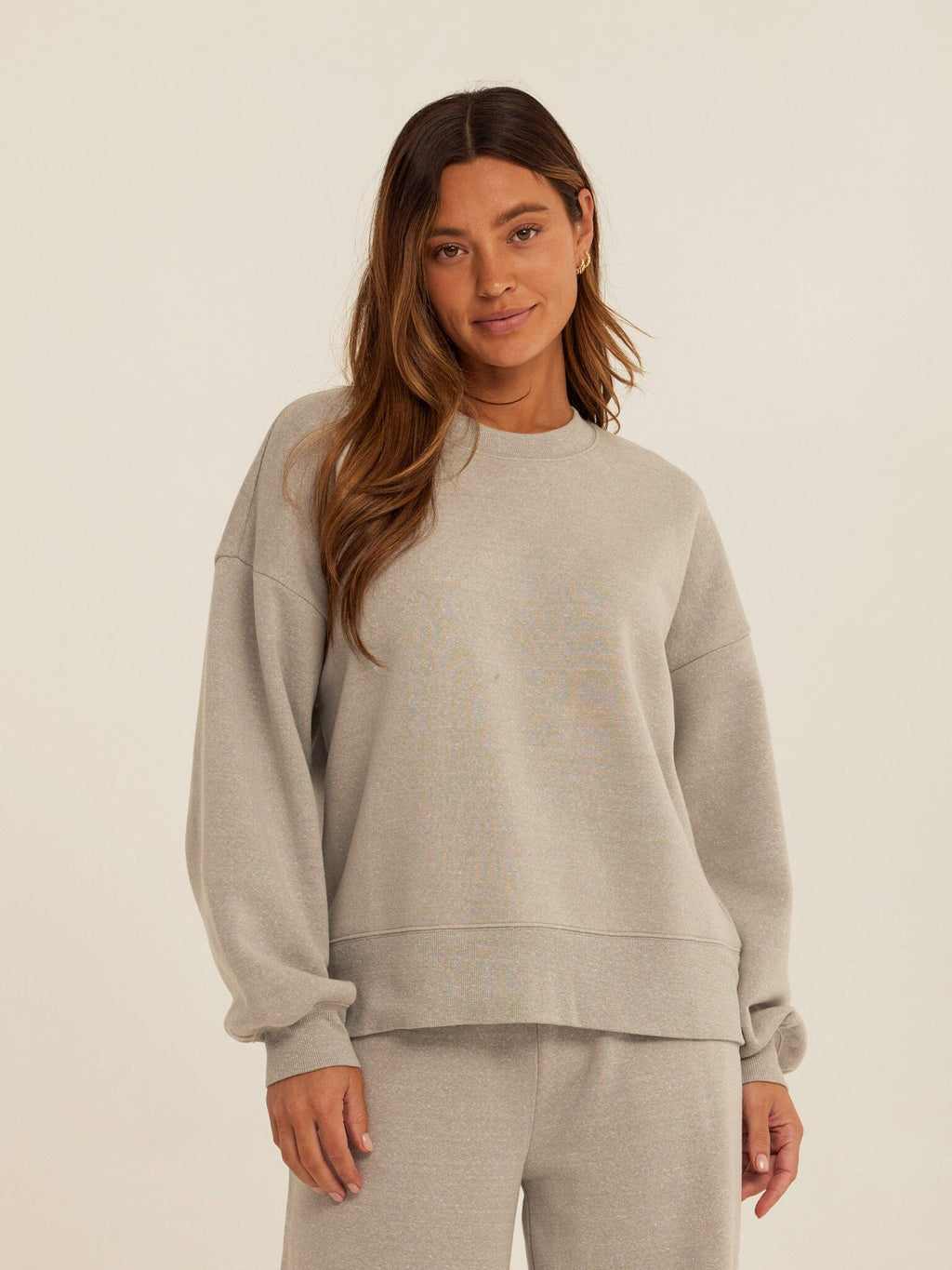 Core Triblend Fleece Crewneck Sweatshirt in Grey