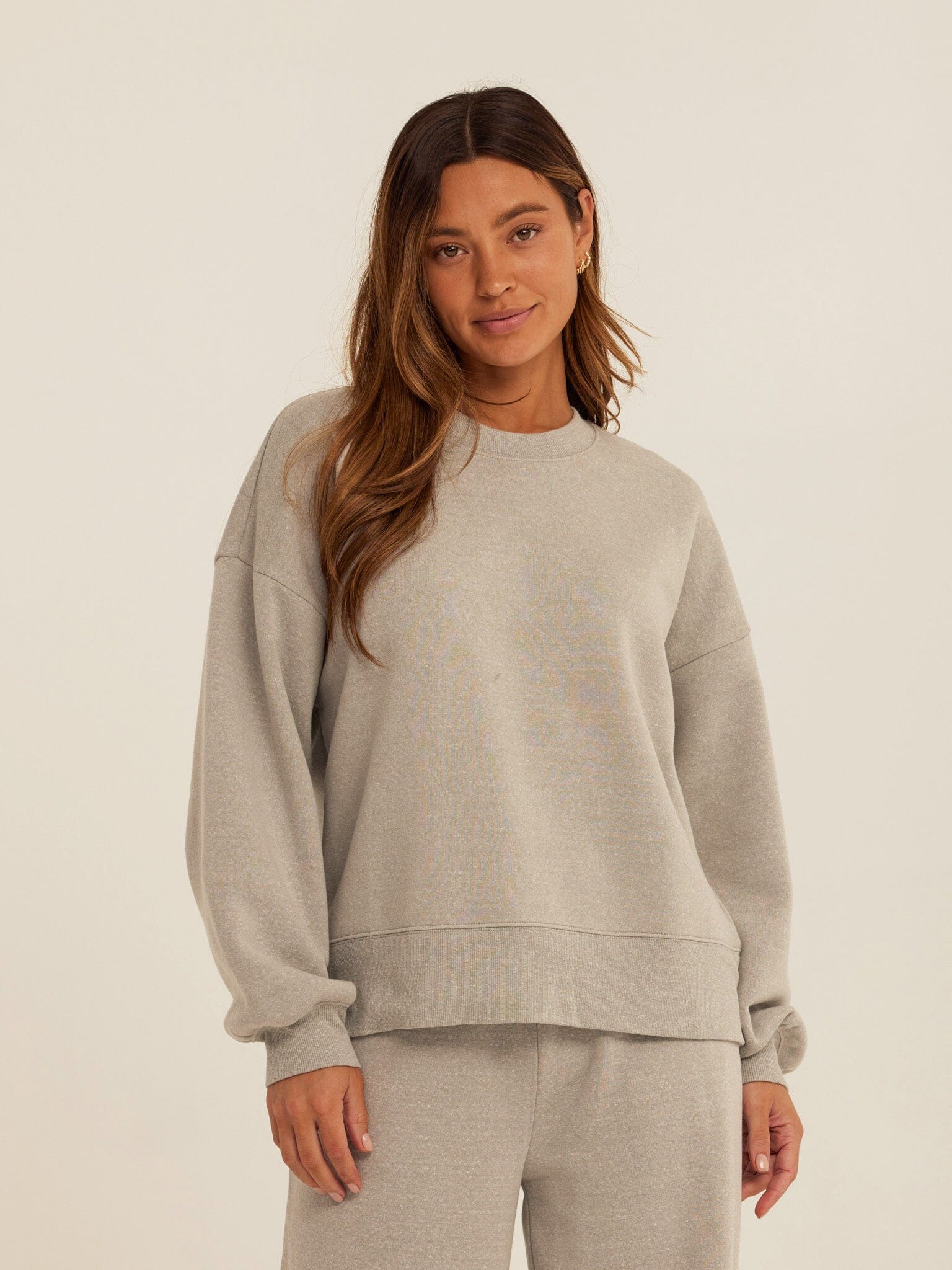 Core Triblend Fleece Crewneck Sweatshirt in Grey
