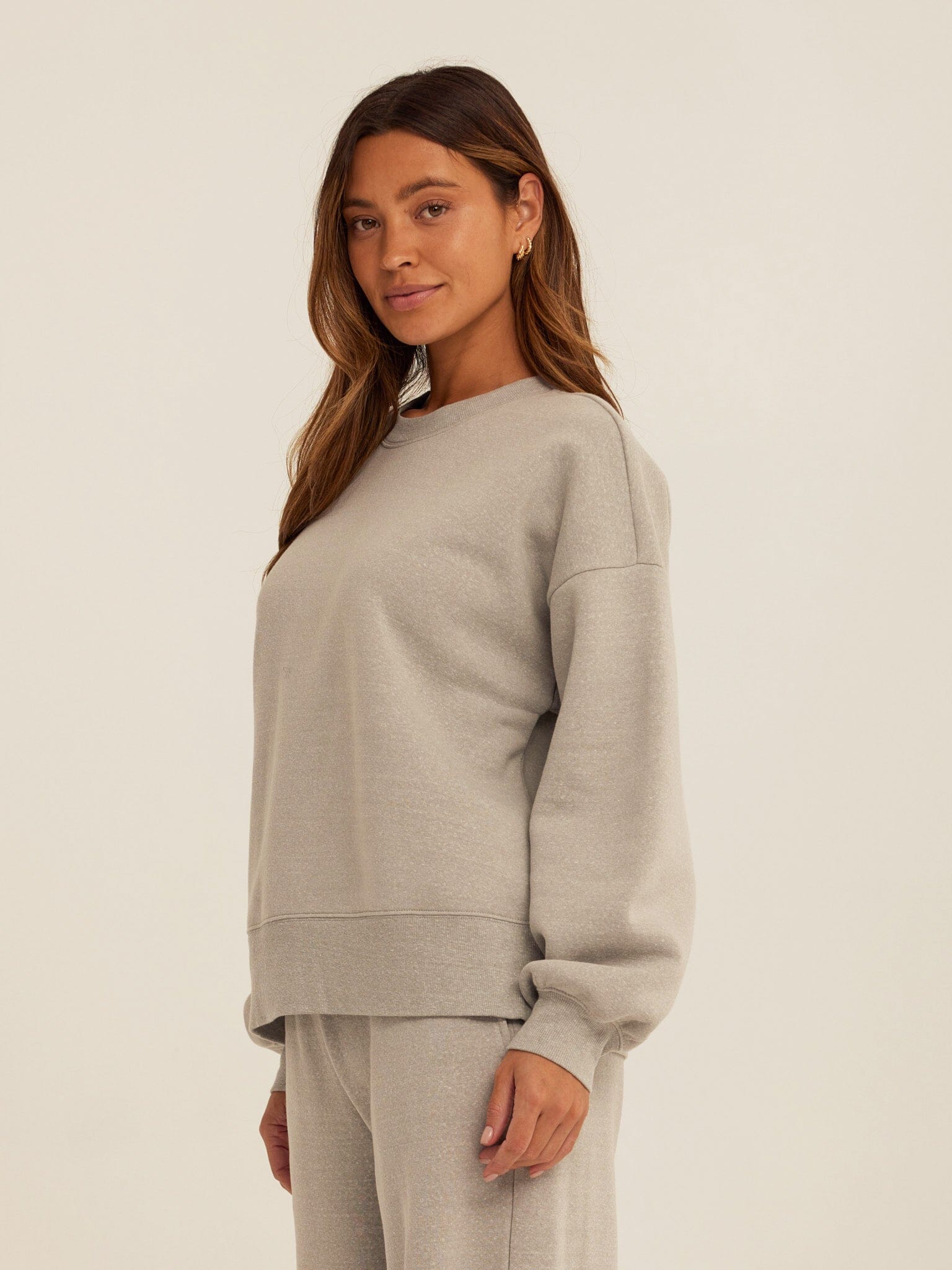 Core Triblend Fleece Crewneck Sweatshirt in Grey